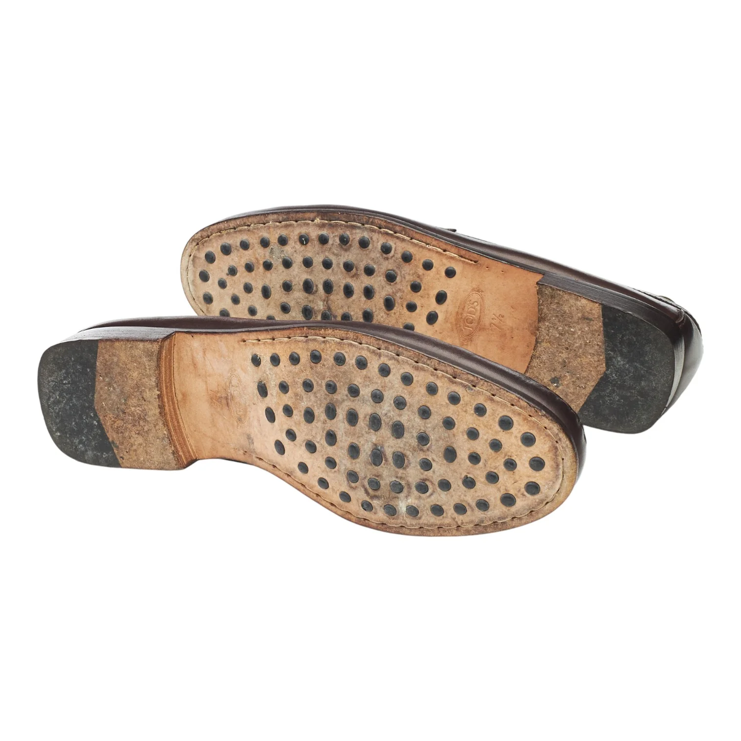 Dark Brown Leather Loafers UK 7.5 - Image 5