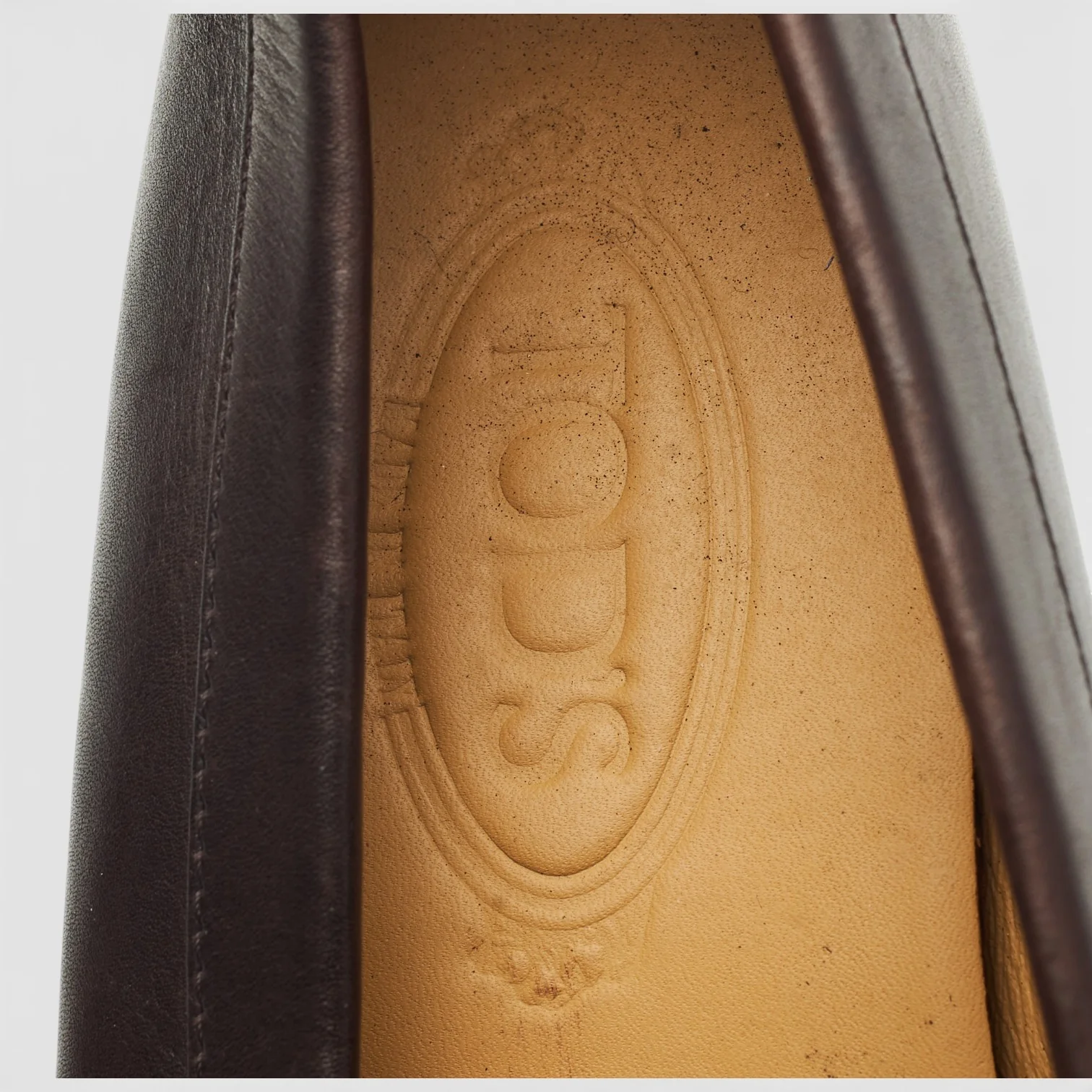Dark Brown Leather Loafers UK 7.5 - Image 6