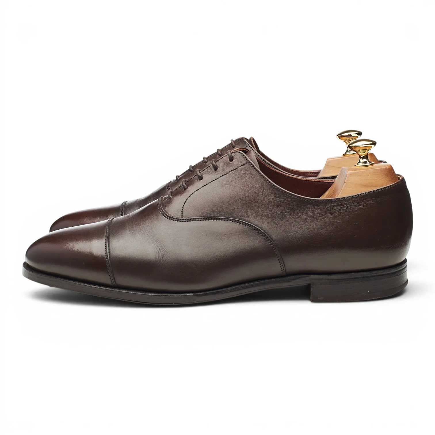 'Harry' Dark Brown Leather Oxford UK 10 E - Image 3