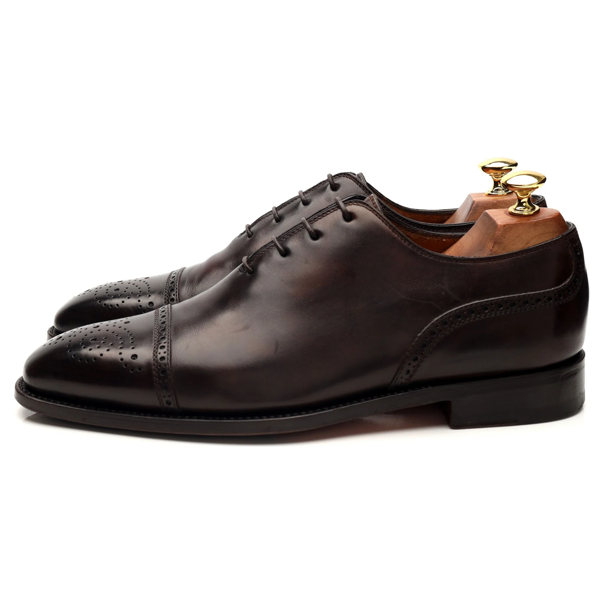 'Del Corso' Dark Brown Museum Leather Oxford UK 9.5 - Image 3