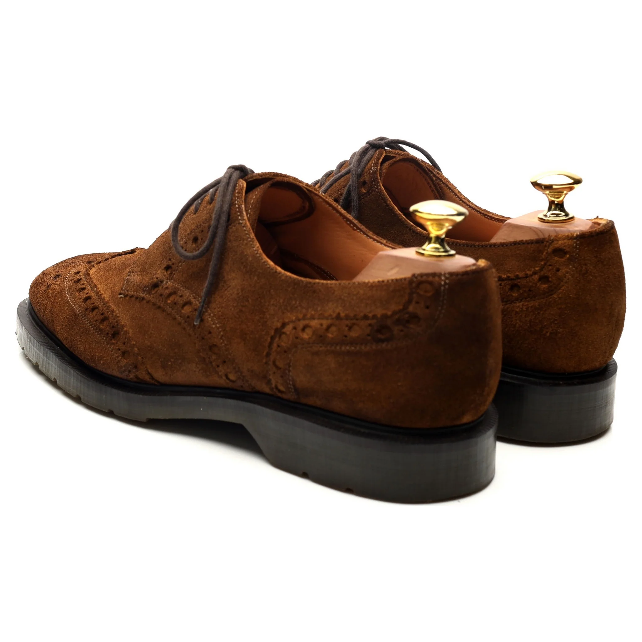 Snuff Brown Suede Derby Brogues UK 8 - Image 3