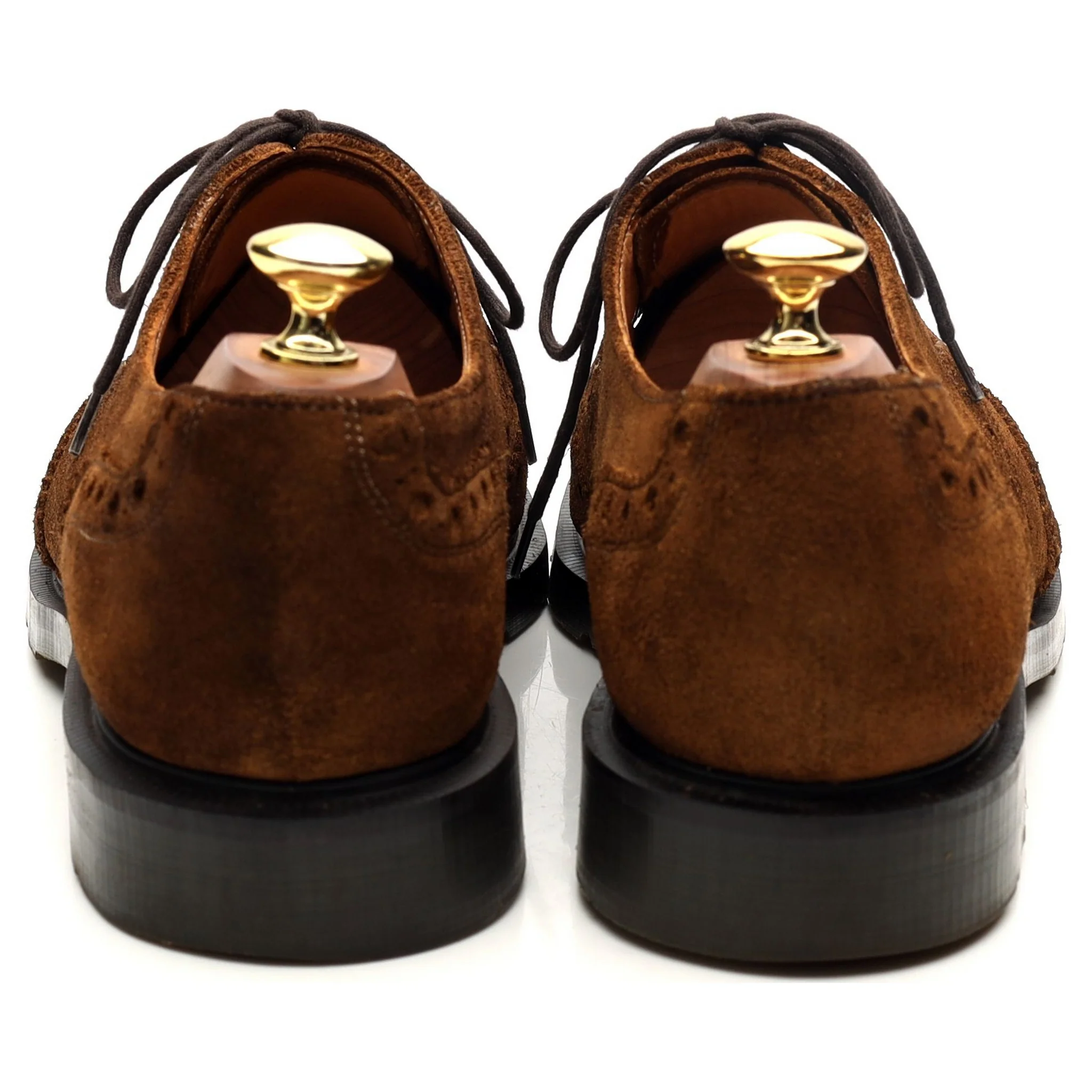 Snuff Brown Suede Derby Brogues UK 8 - Image 4