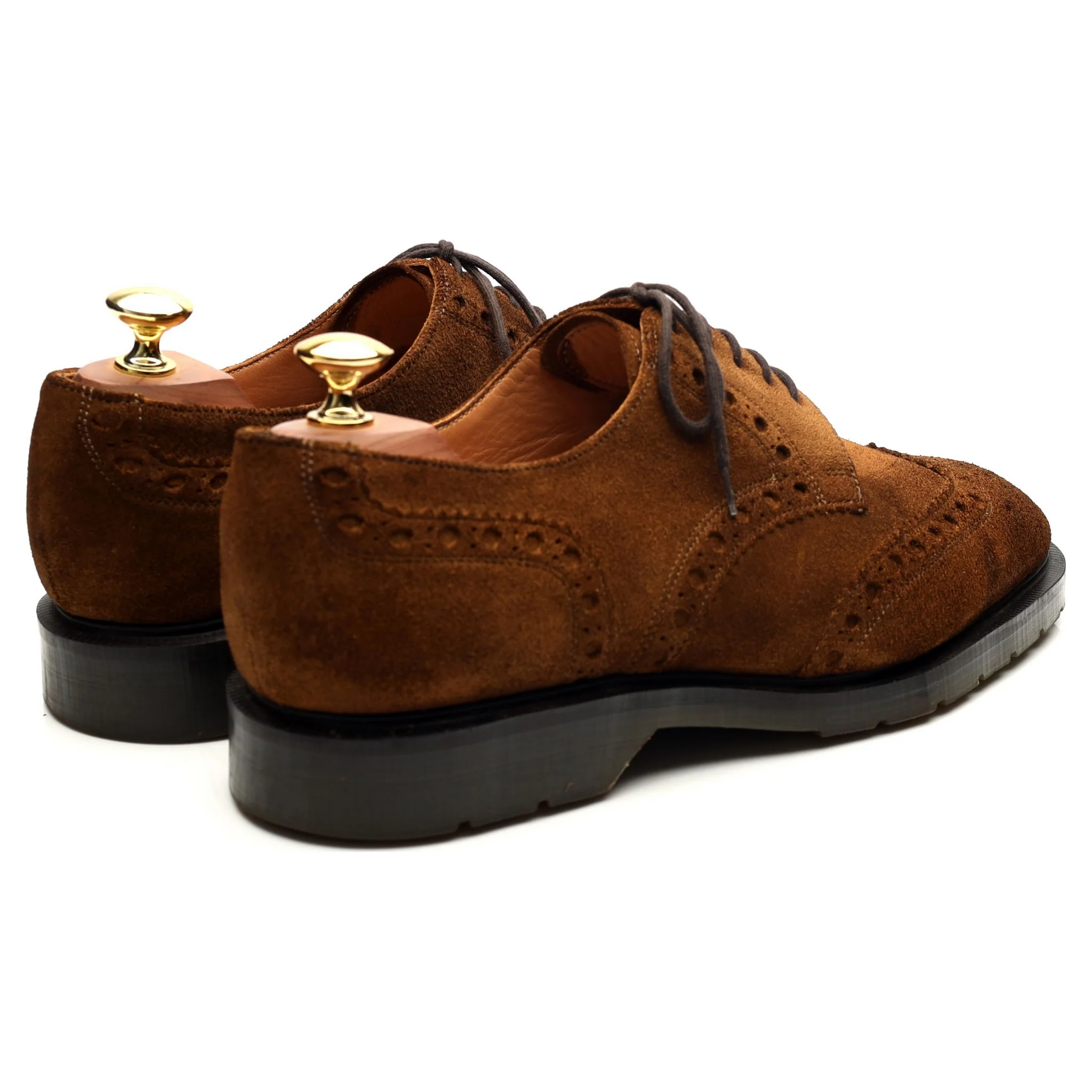 Snuff Brown Suede Derby Brogues UK 8 - Image 5