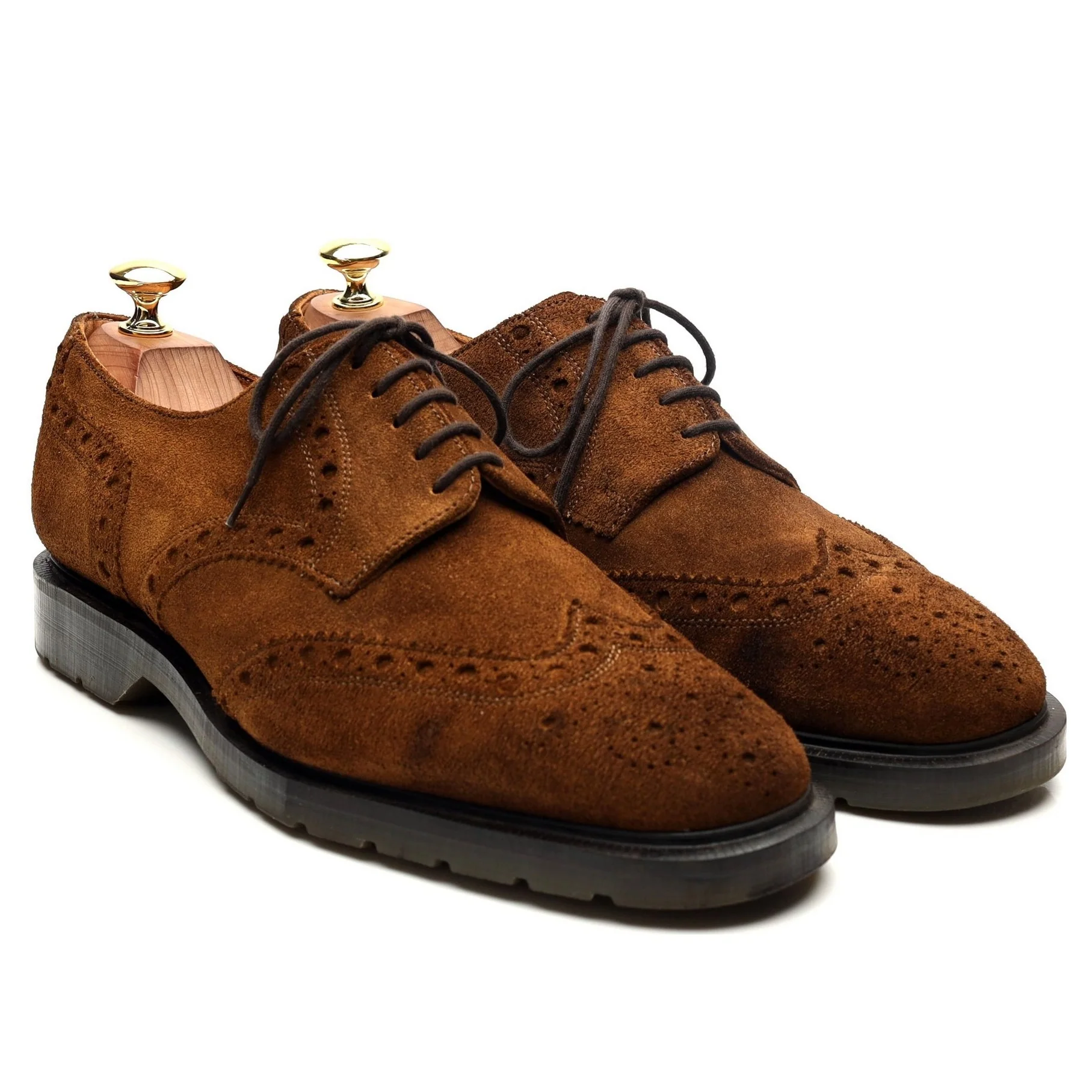 Snuff Brown Suede Derby Brogues UK 8 - Image 7