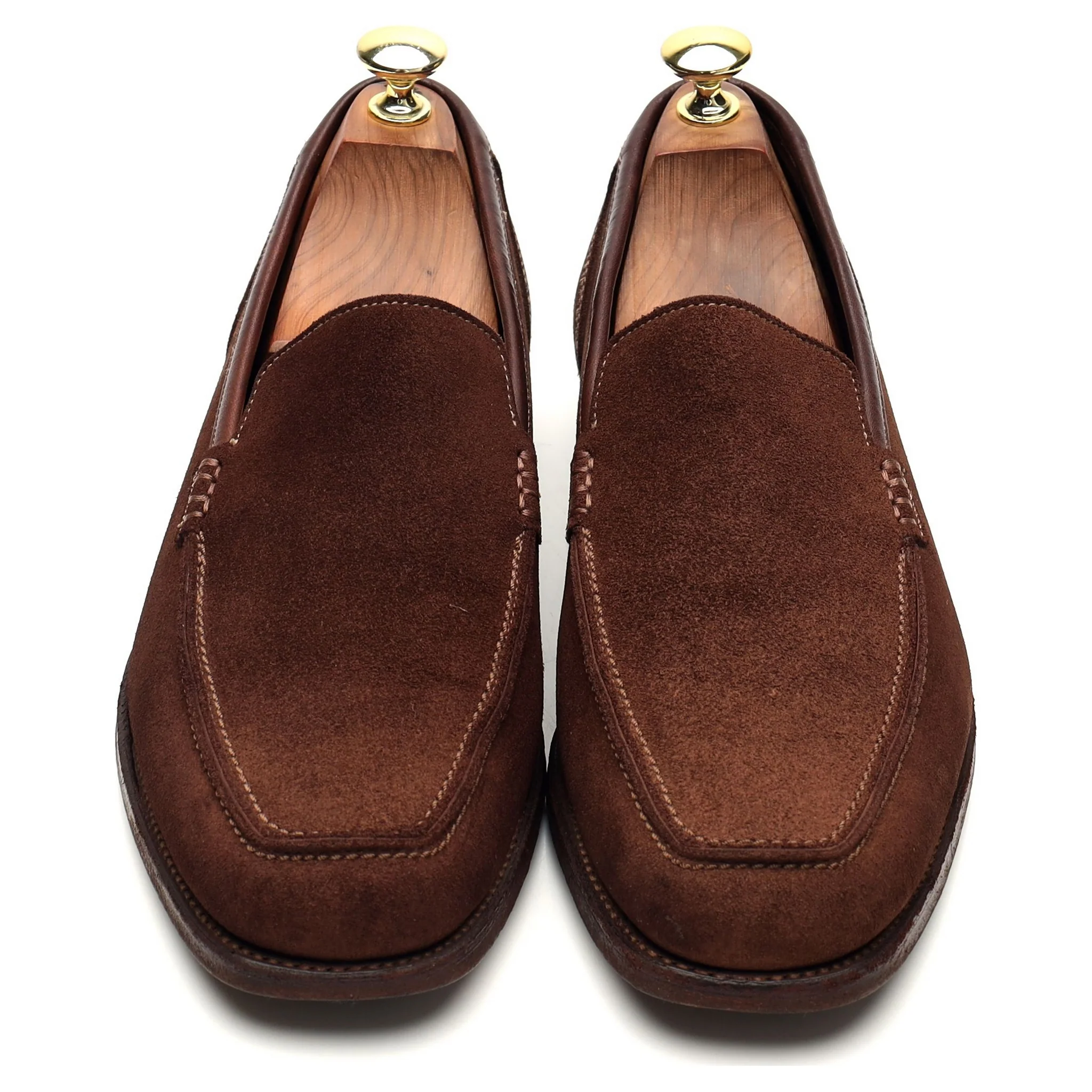 'Kent' Dark Brown Suede Loafers UK 8 E - Image 2