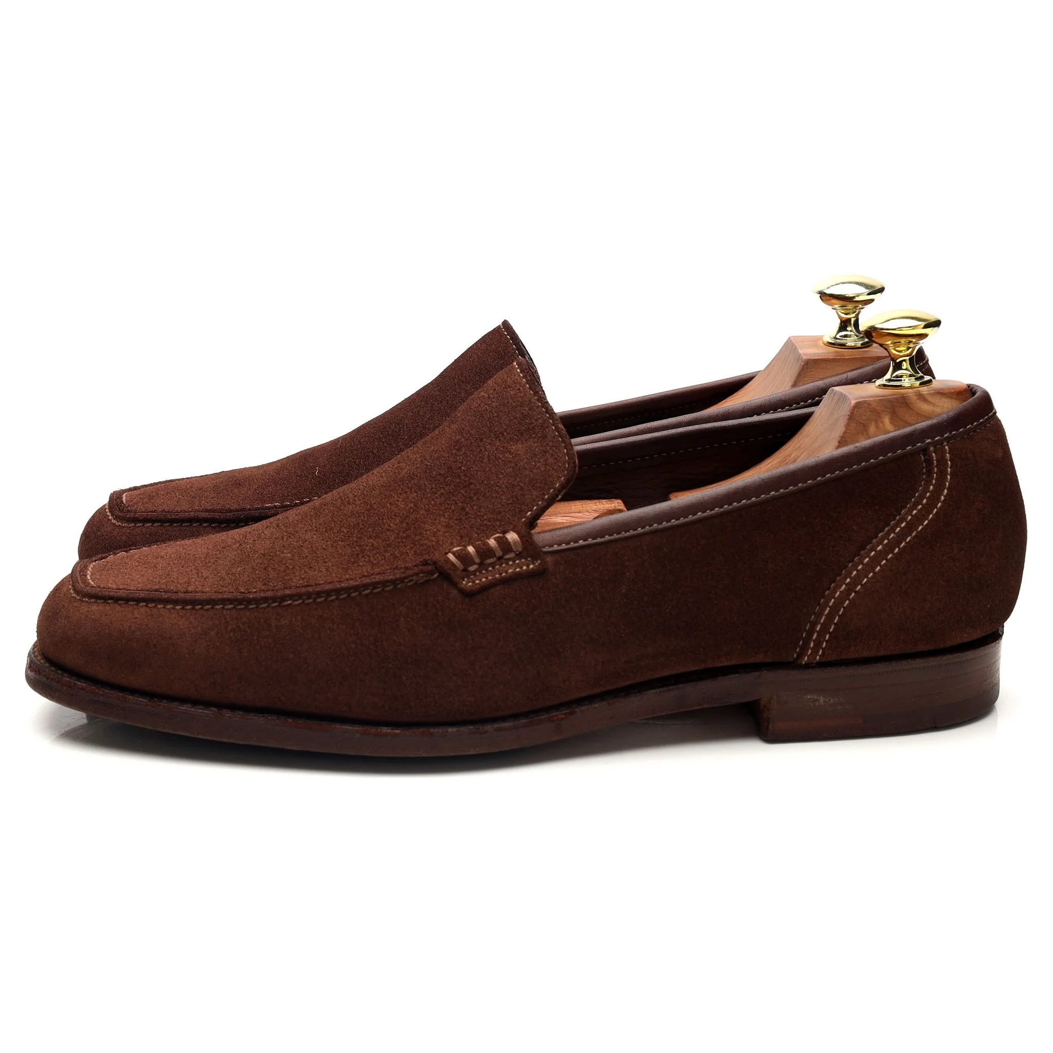 'Kent' Dark Brown Suede Loafers UK 8 E - Image 3