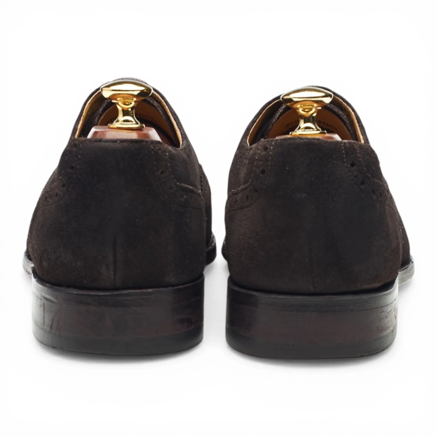 Dark Brown Suede Oxford Brogues UK 9 F - Image 4