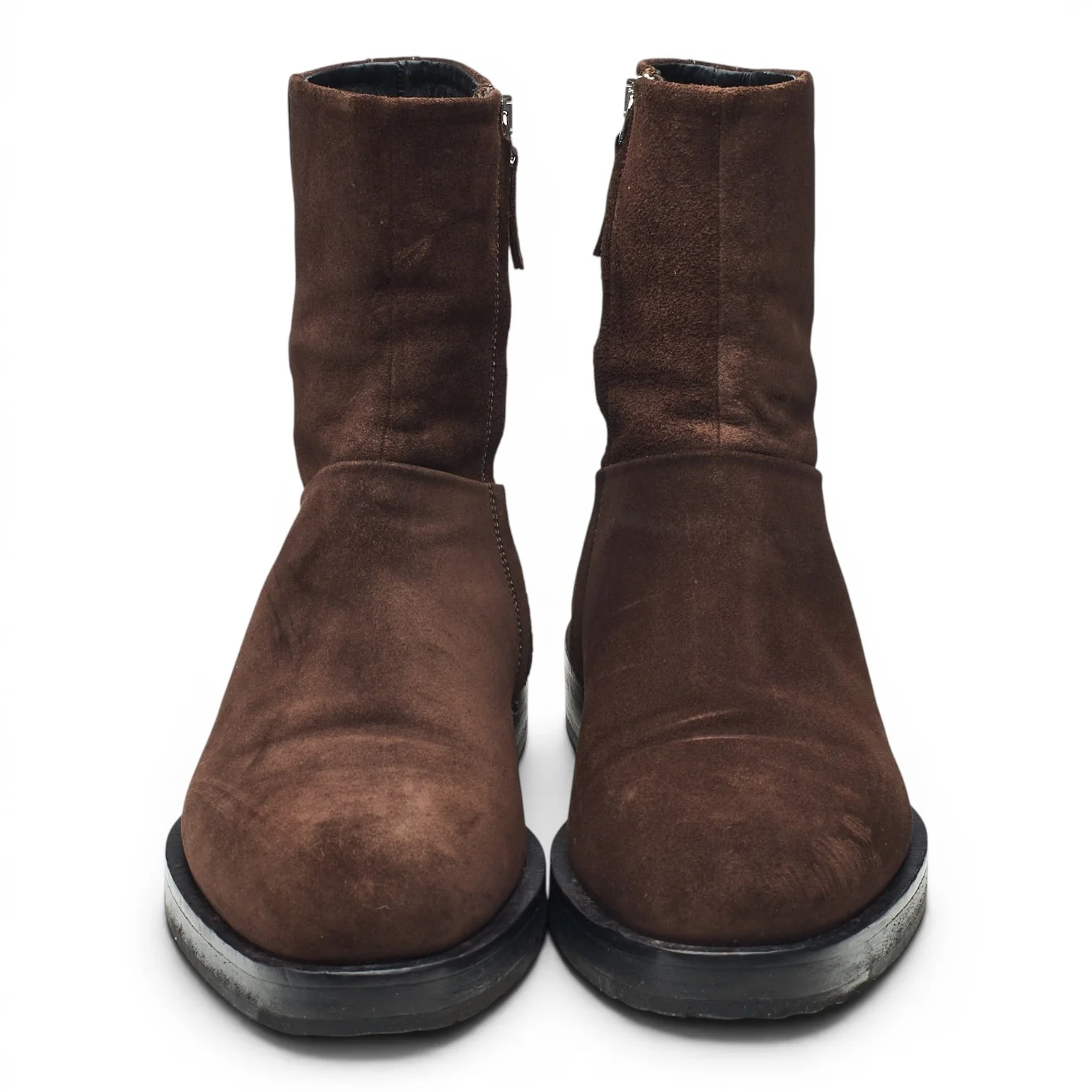 Dark Brown Suede Zip Up Boots UK 7 EU 41 - Image 2