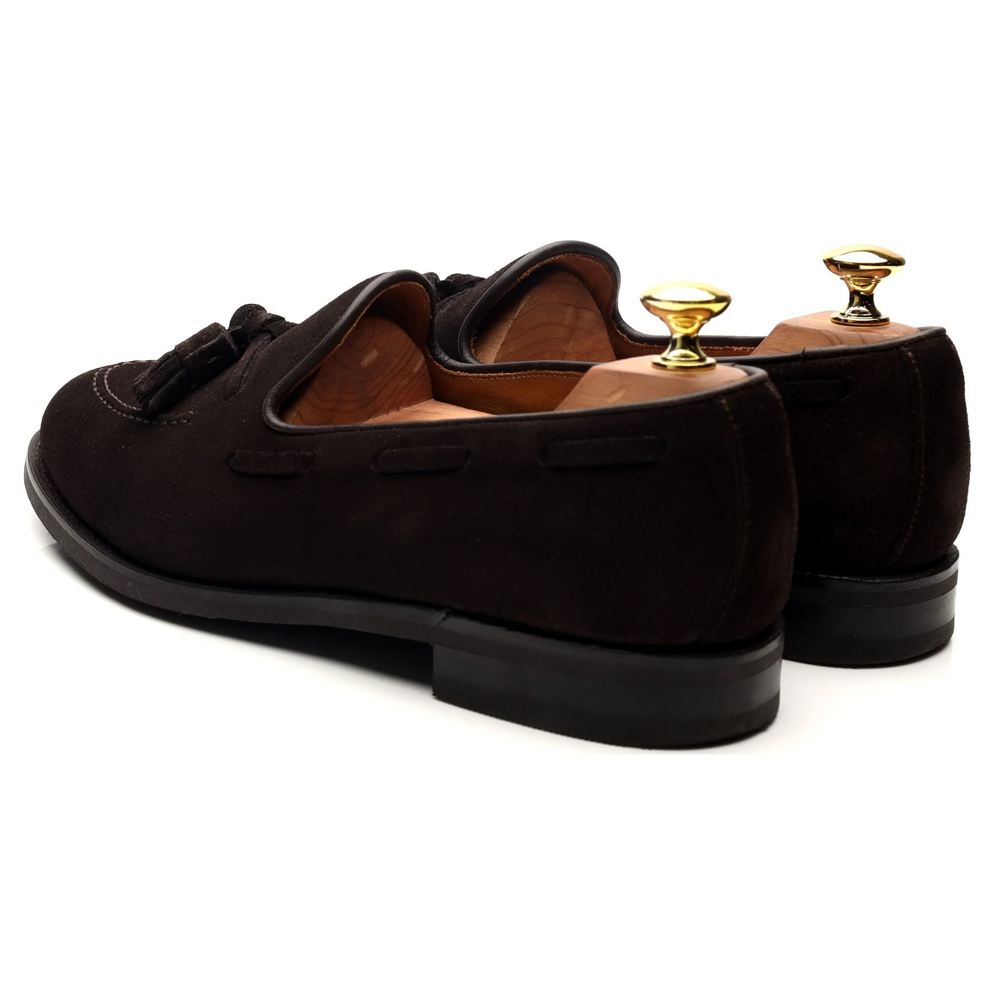 Dark Brown Tassel Loafers UK 8.5 - Image 3