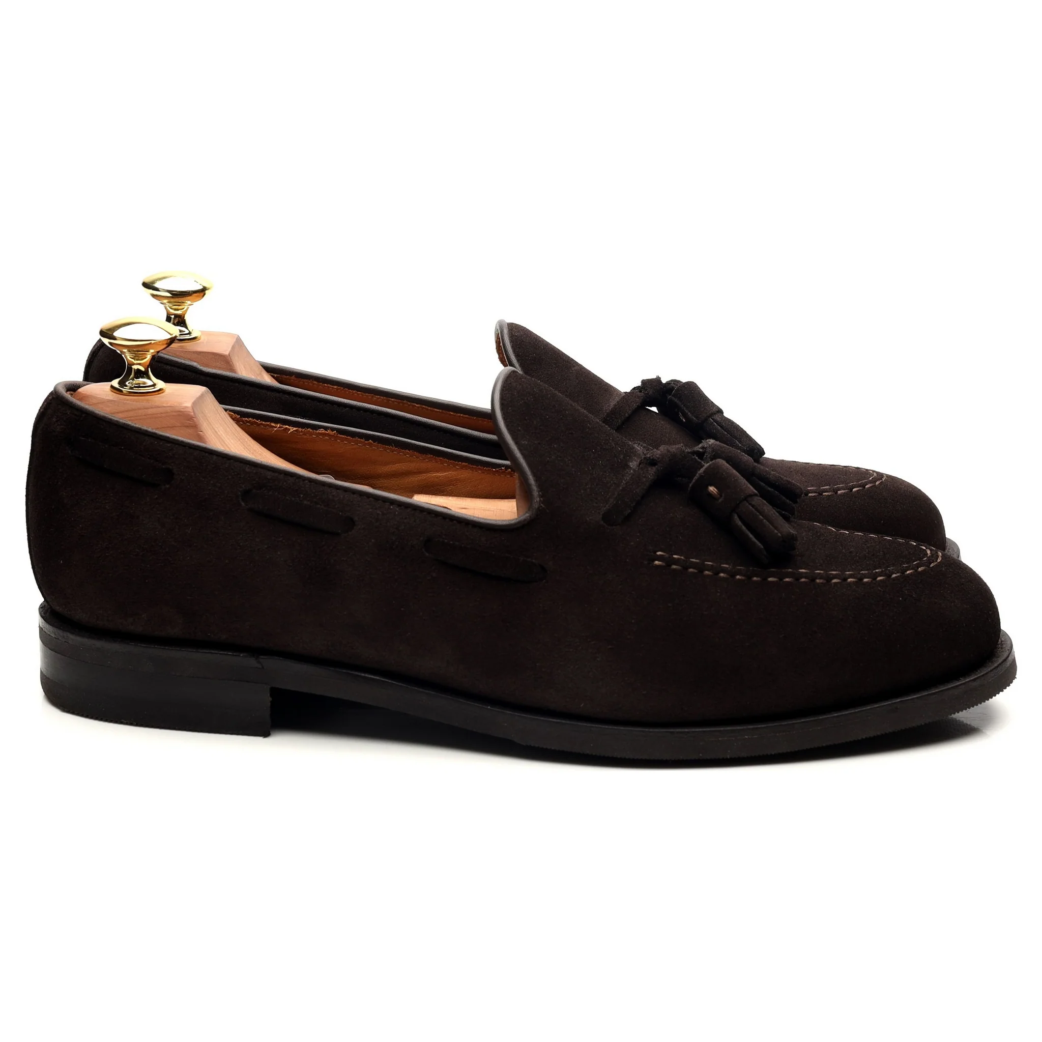 Dark Brown Tassel Loafers UK 8.5 - Image 6