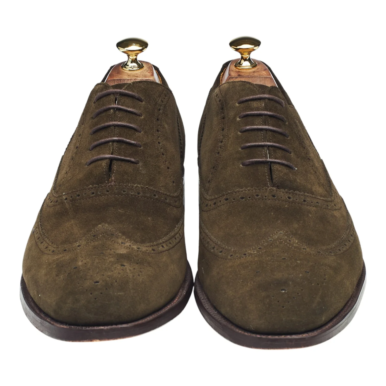 Dark Green Suede Oxford Brogues UK 11 G - Image 2