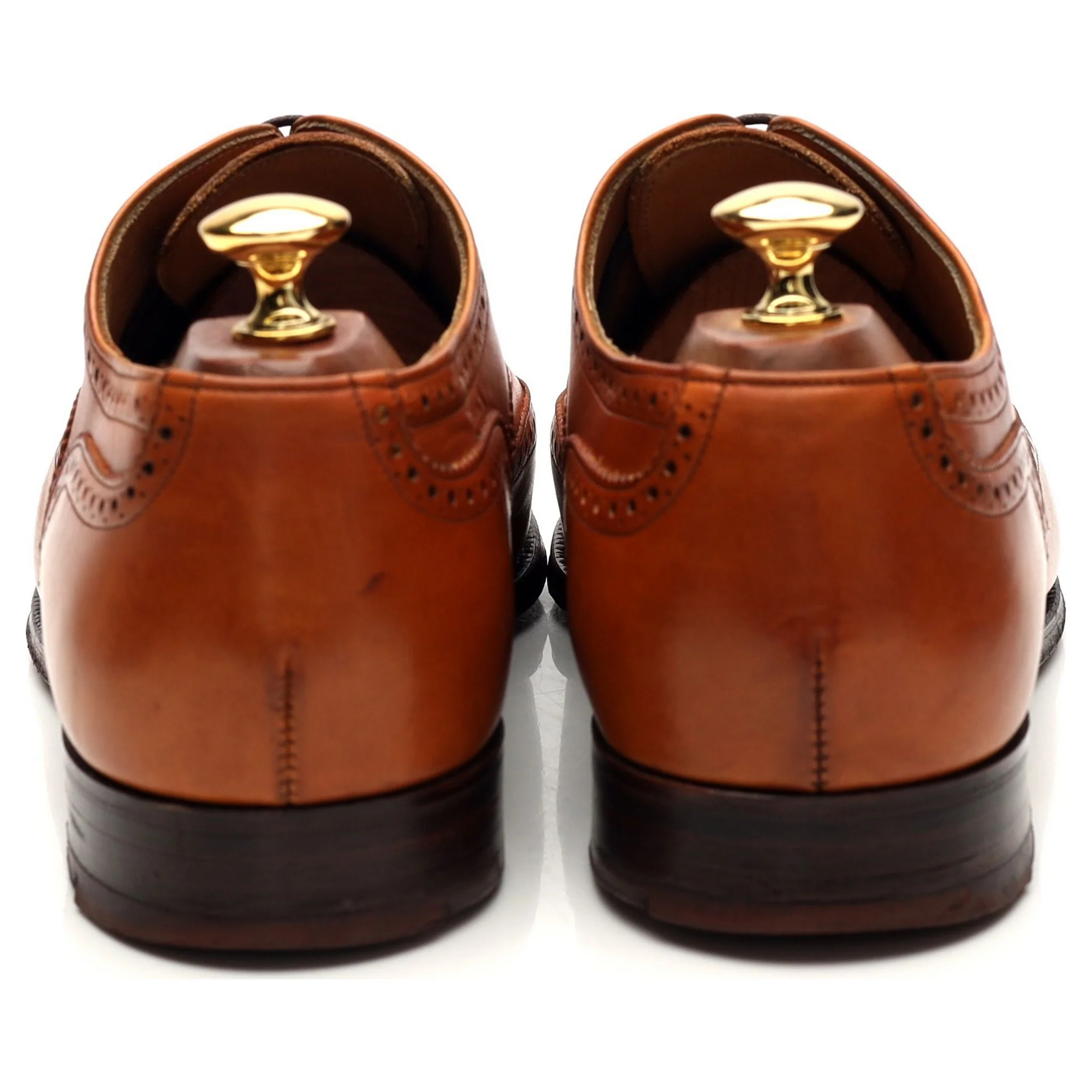 'Dartmouth' Tan Brown Leather Oxford Brogues UK 8.5 F - Image 4
