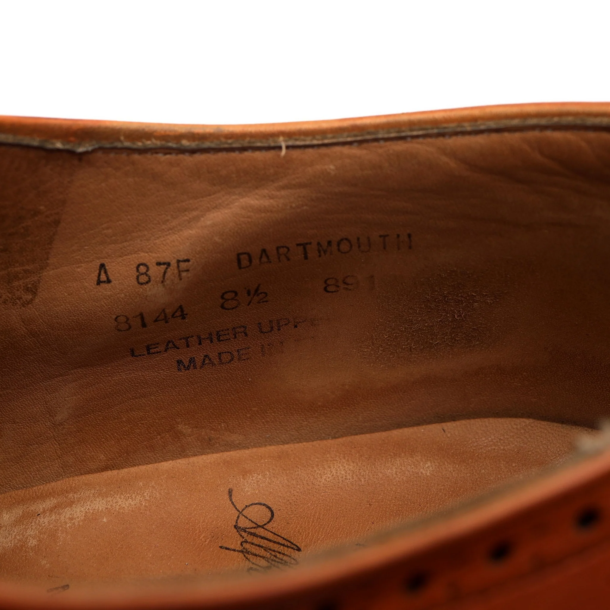 'Dartmouth' Tan Brown Leather Oxford Brogues UK 8.5 F - Image 7