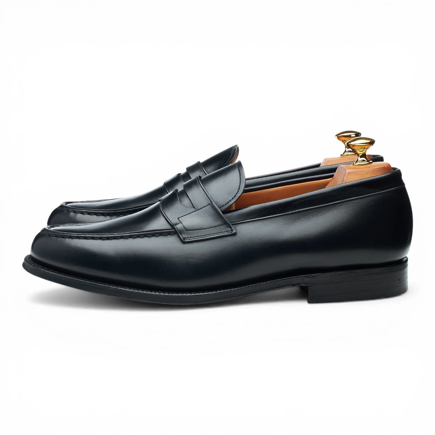 'Darwin' Black Leather Loafers UK 10.5 F - Image 3