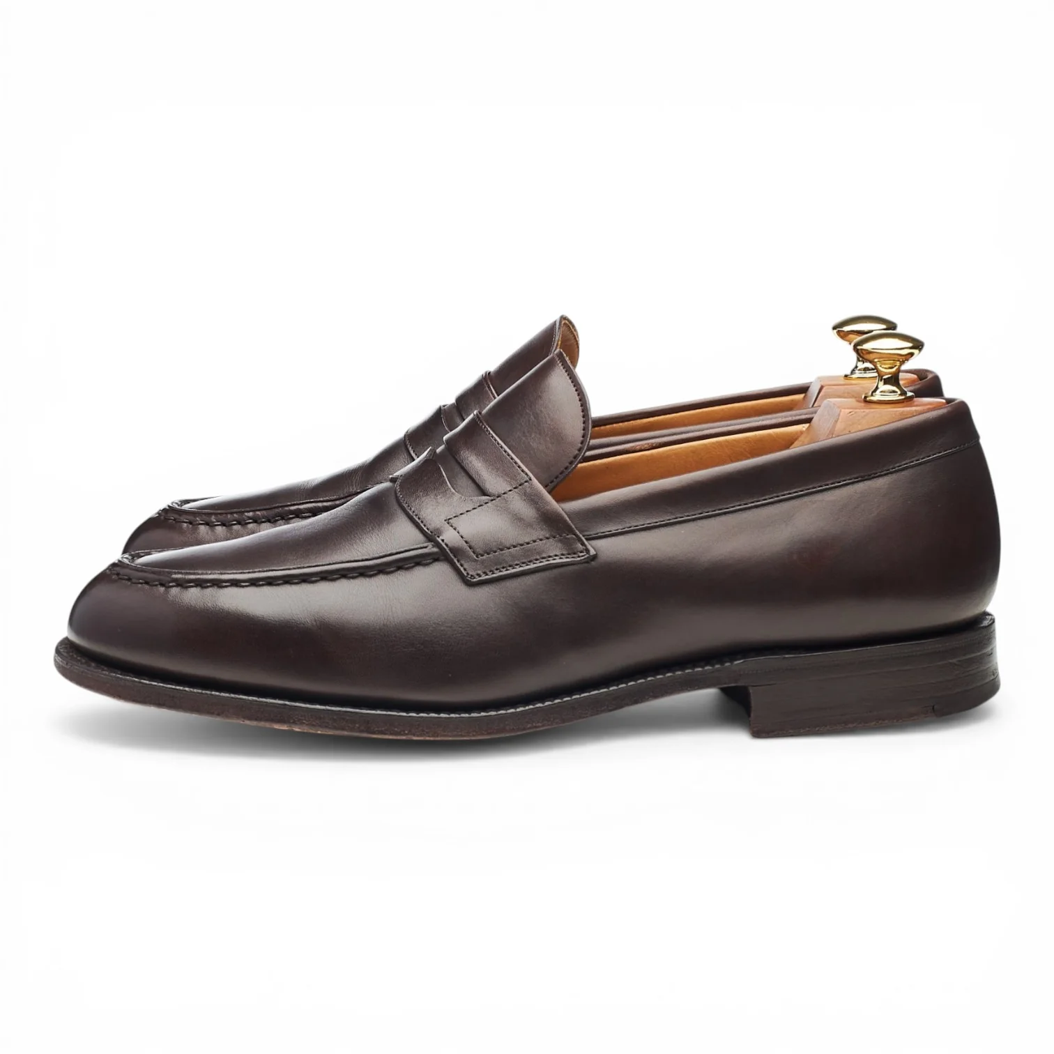 'Darwin' Dark Brown Leather Split Toe Loafers UK 9.5 G - Image 3