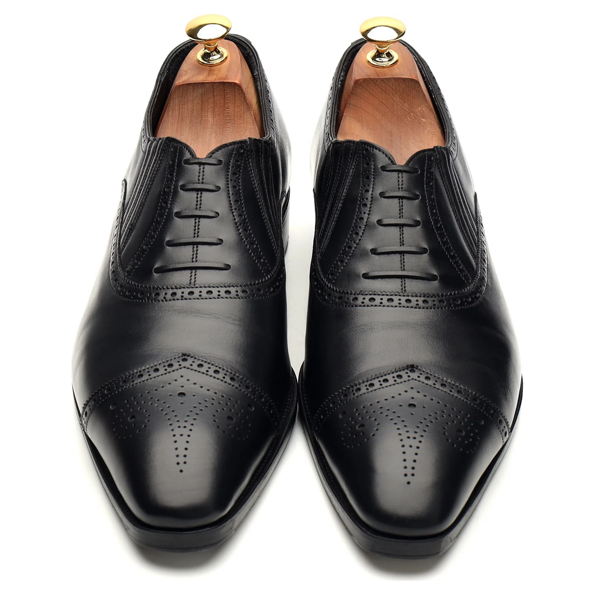 Deco 'Barclay II' Black Leather Lazyman Slip On Brogues UK 10 E - Image 2