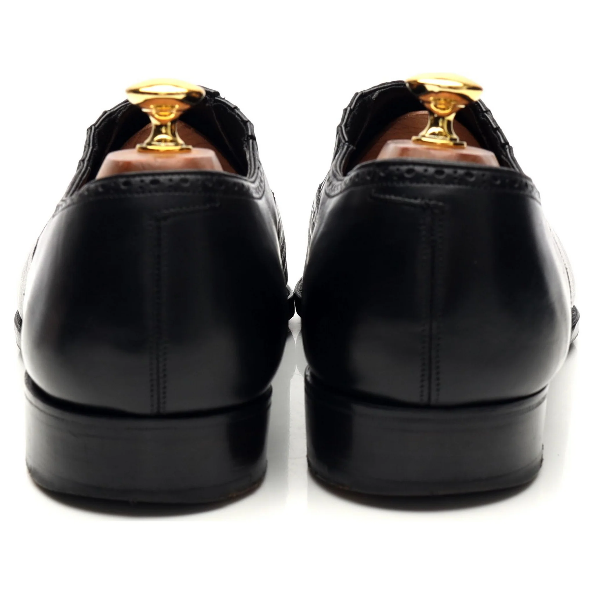Deco 'Barclay II' Black Leather Lazyman Slip On Brogues UK 10 E - Image 4