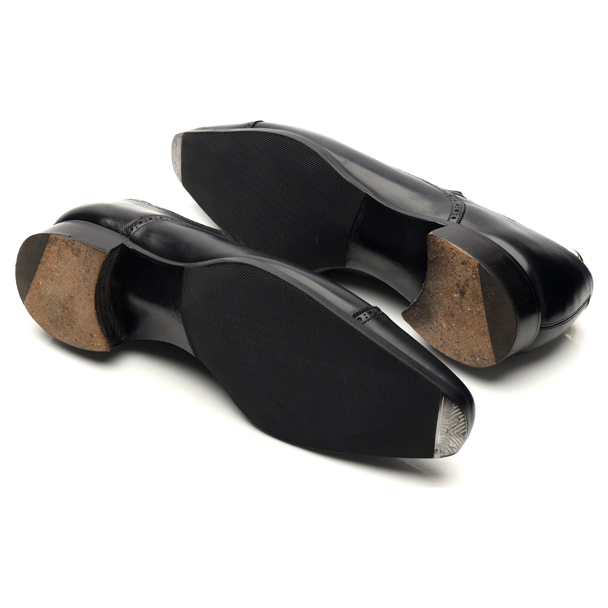 Deco 'Barclay II' Black Leather Lazyman Slip On Brogues UK 10 E - Image 5
