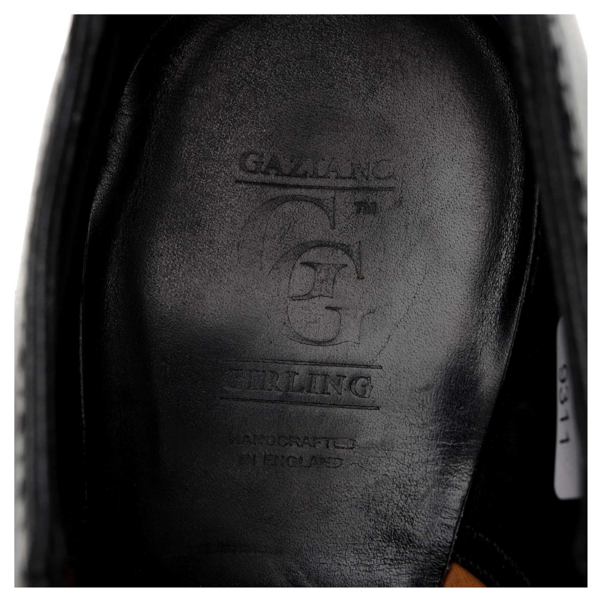 Deco 'Barclay II' Black Leather Lazyman Slip On Brogues UK 10 E - Image 6