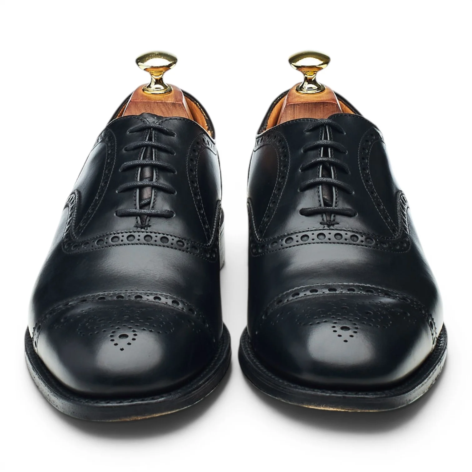 'Diplomat' Black Leather Oxford Brogues UK 7.5 F - Image 2