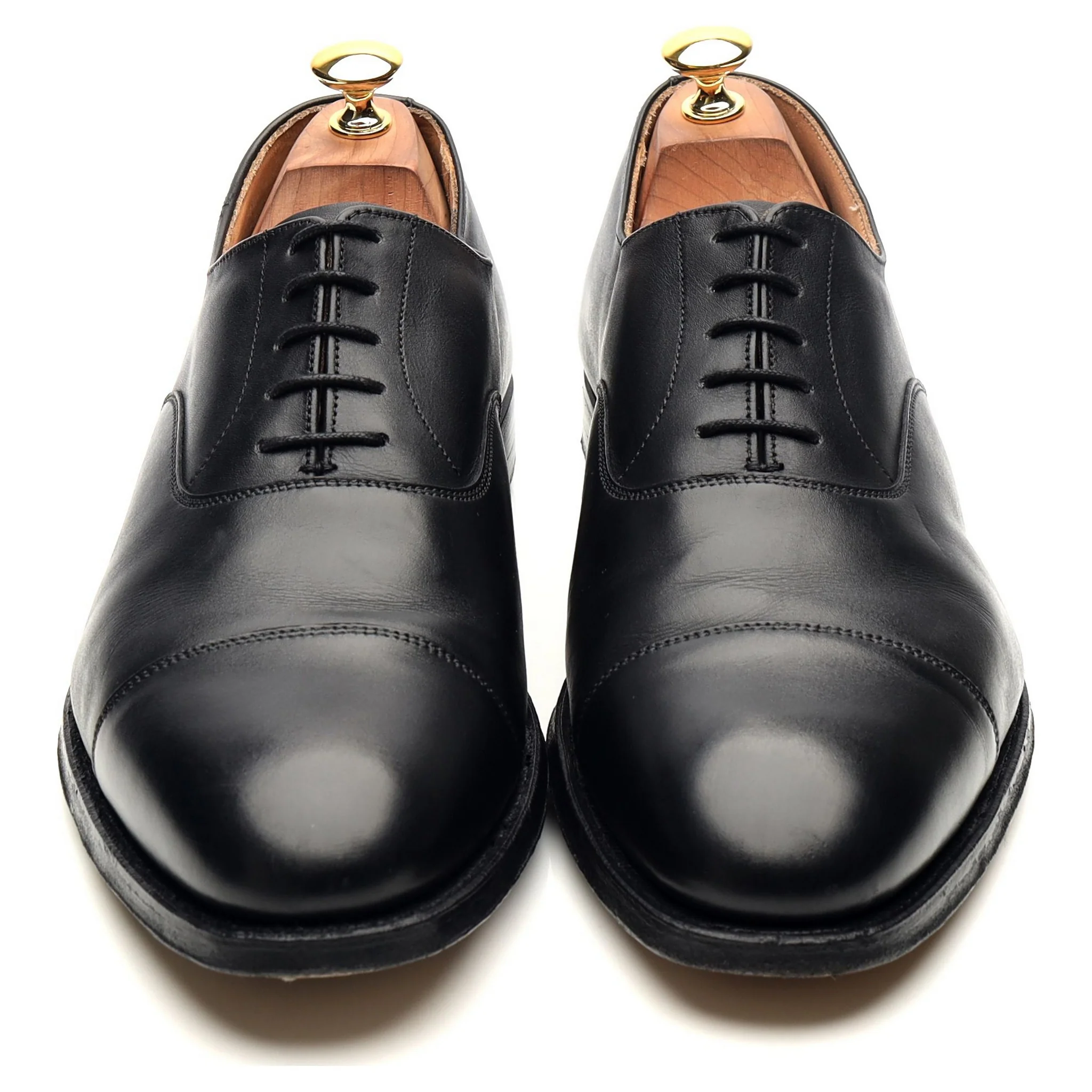 'Dorset 2' Black Leather Oxford UK 10 E - Image 9