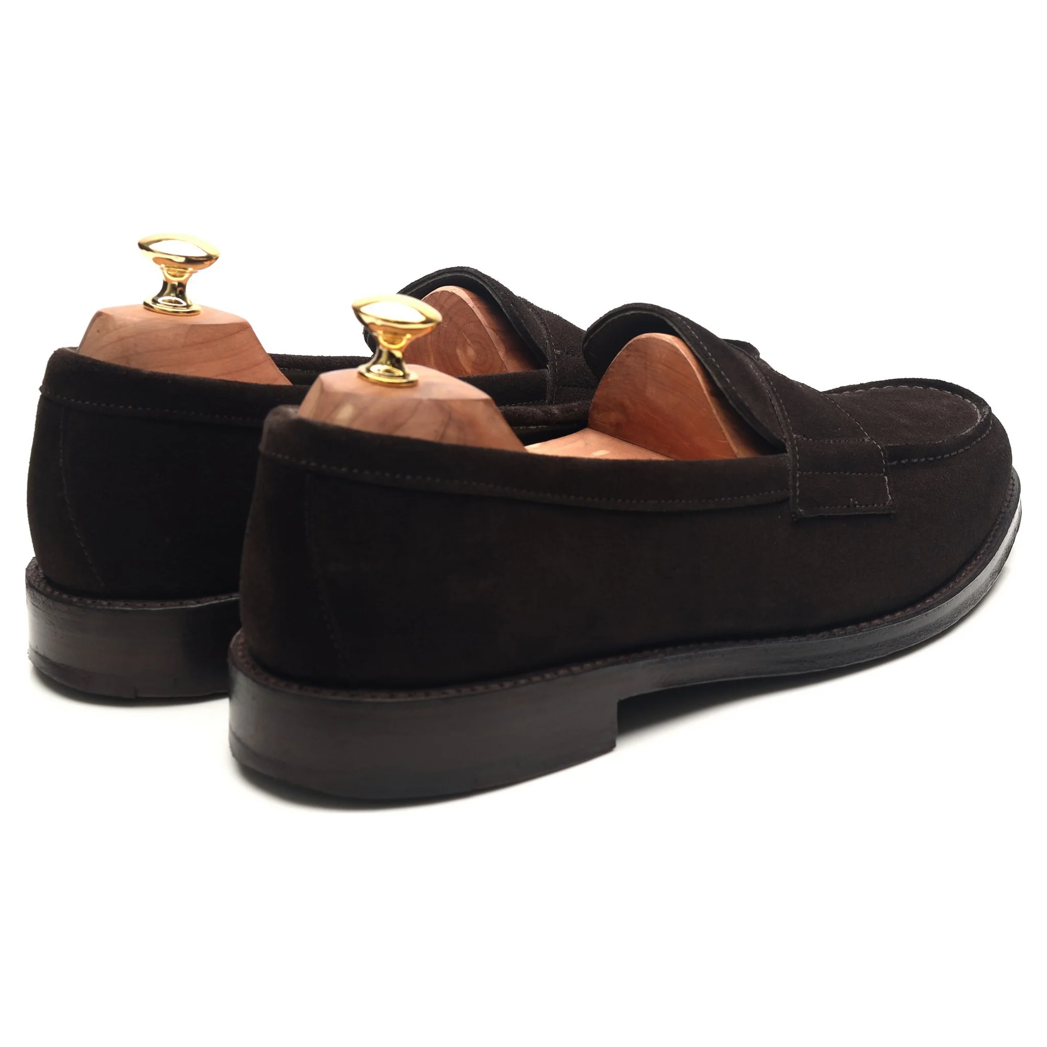 'Charles' Dark Brown Suede Loafers UK 10 - Image 5