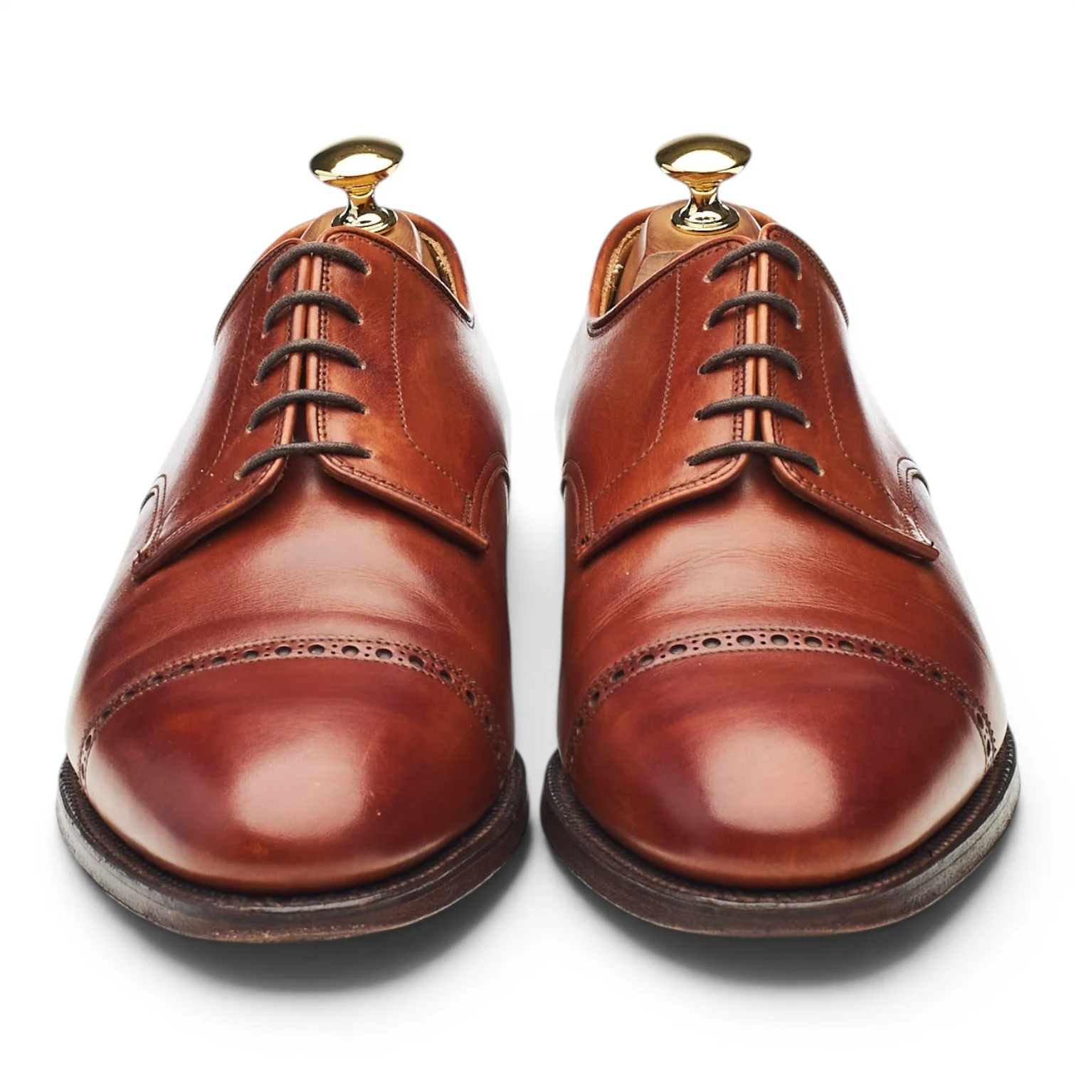 'Draycott' Tan Brown Leather Derby UK 6 G - Image 2