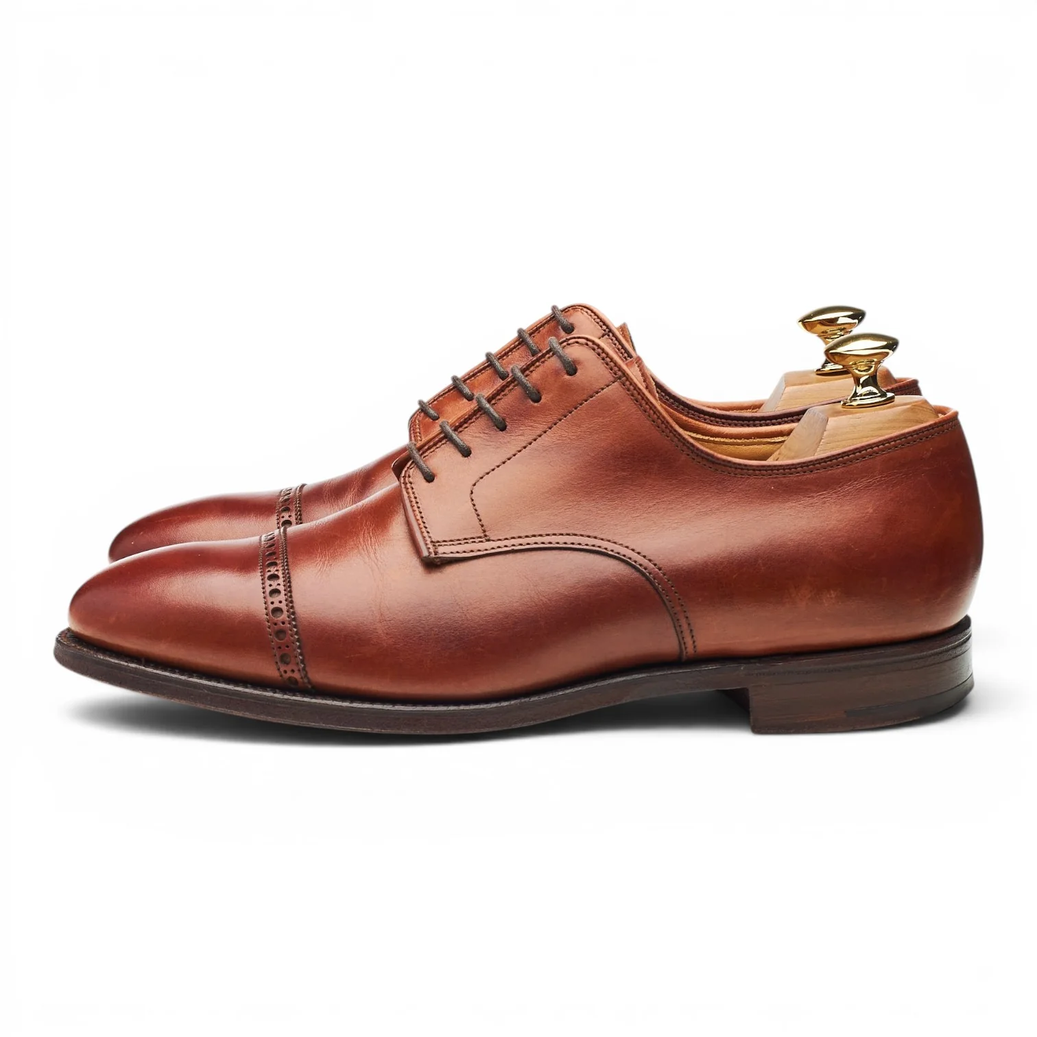 'Draycott' Tan Brown Leather Derby UK 6 G - Image 3