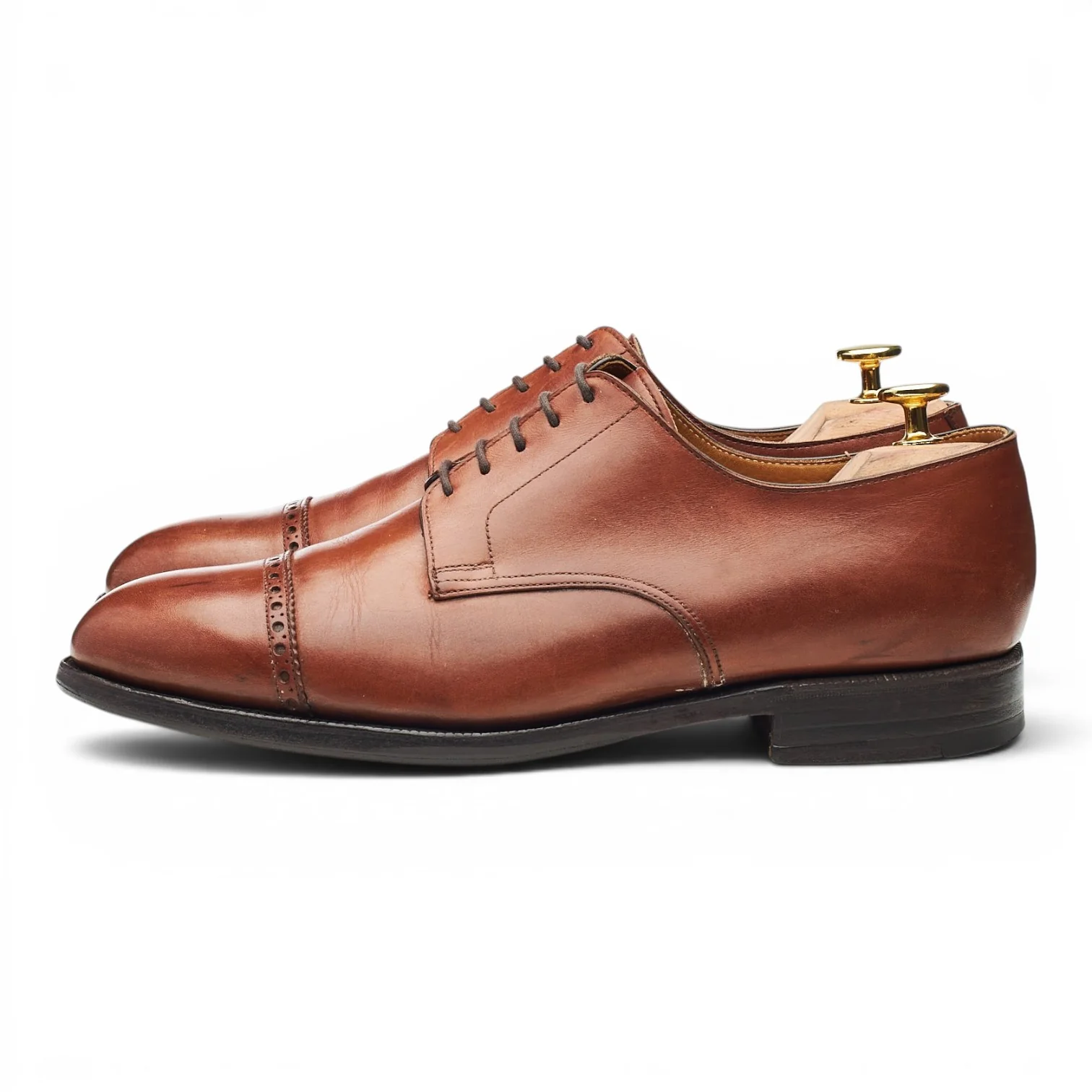 'Draycott' Tan Brown Leather Derby UK 8 G - Image 3