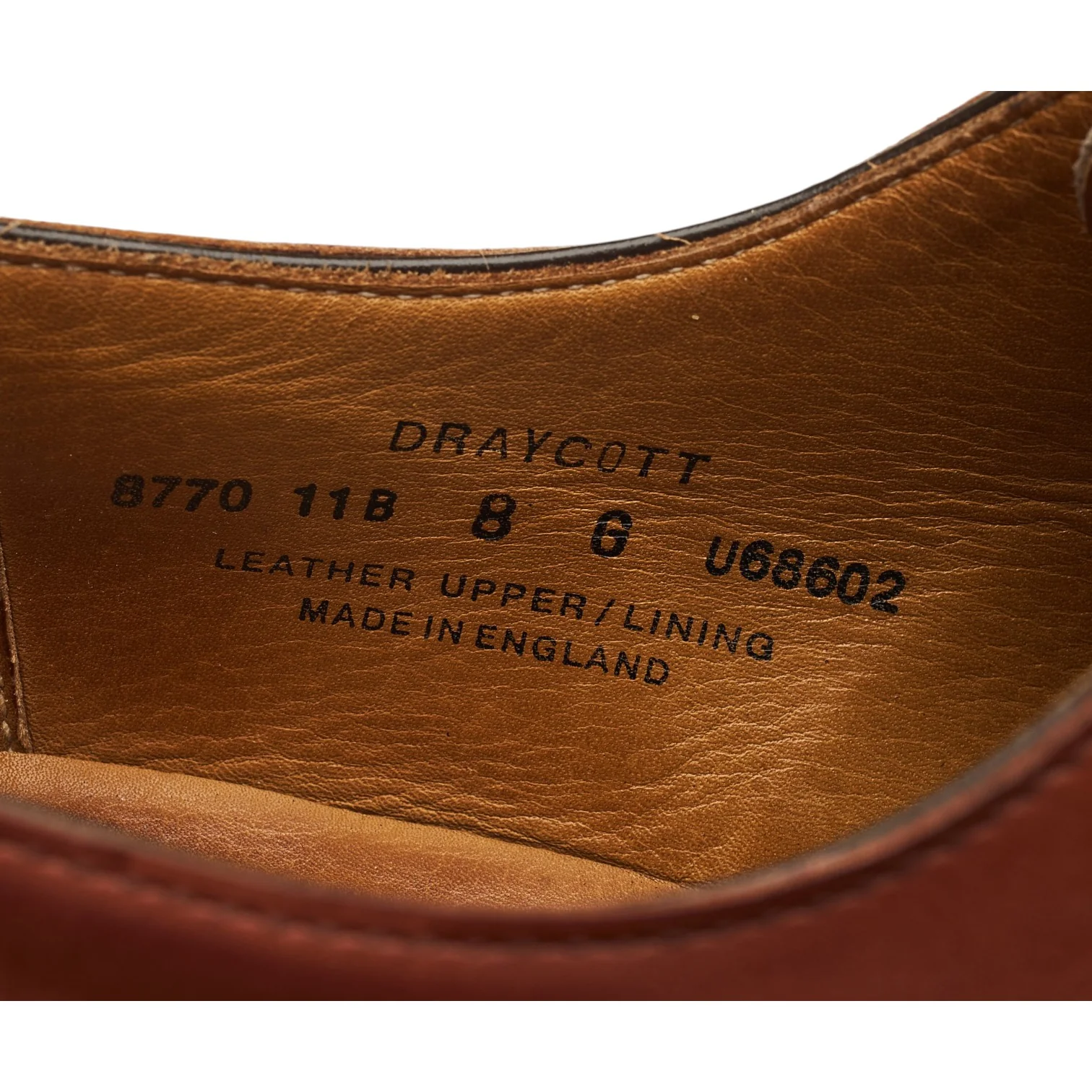 'Draycott' Tan Brown Leather Derby UK 8 G - Image 7
