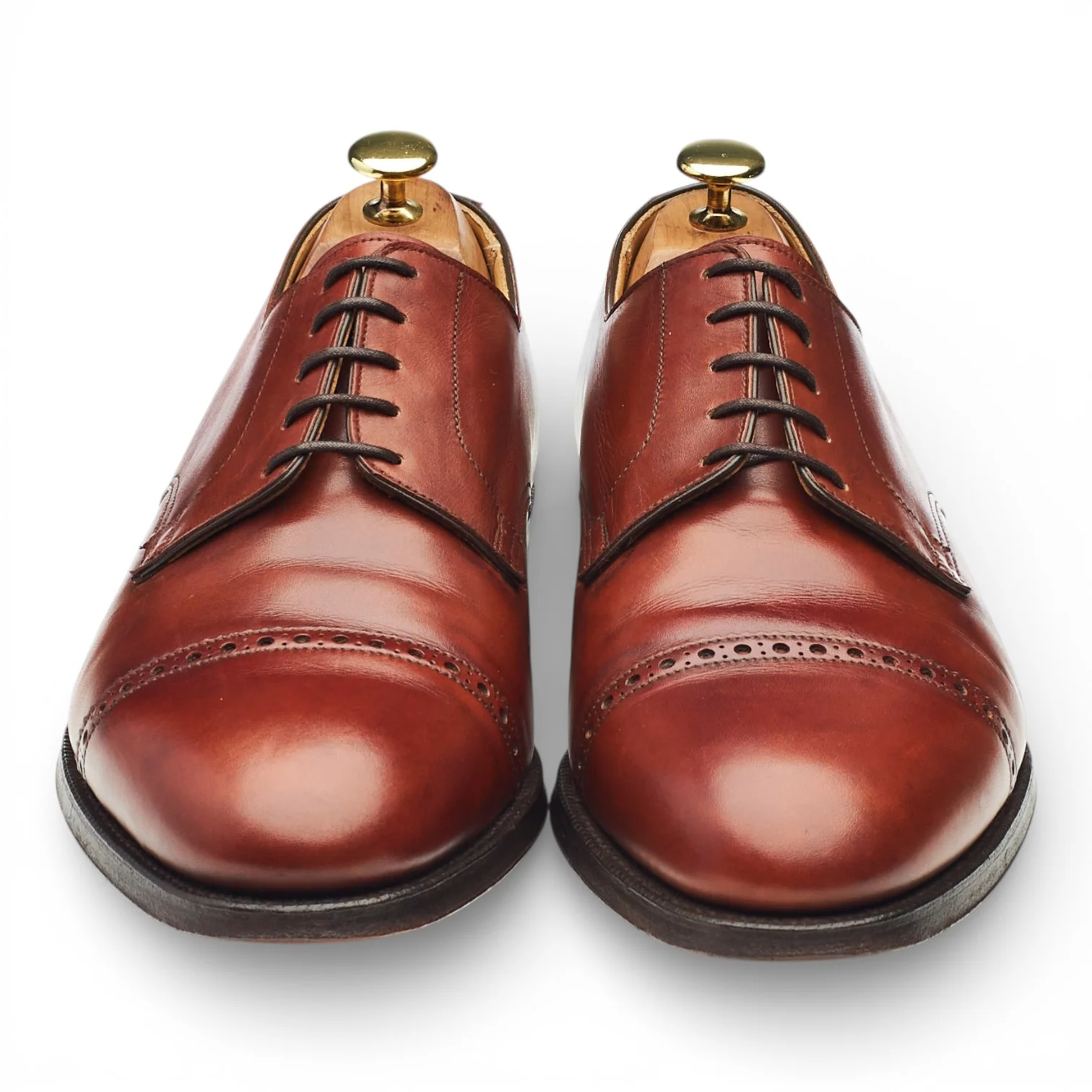 'Draycott' Tan Brown Leather Derby UK 9 G - Image 2