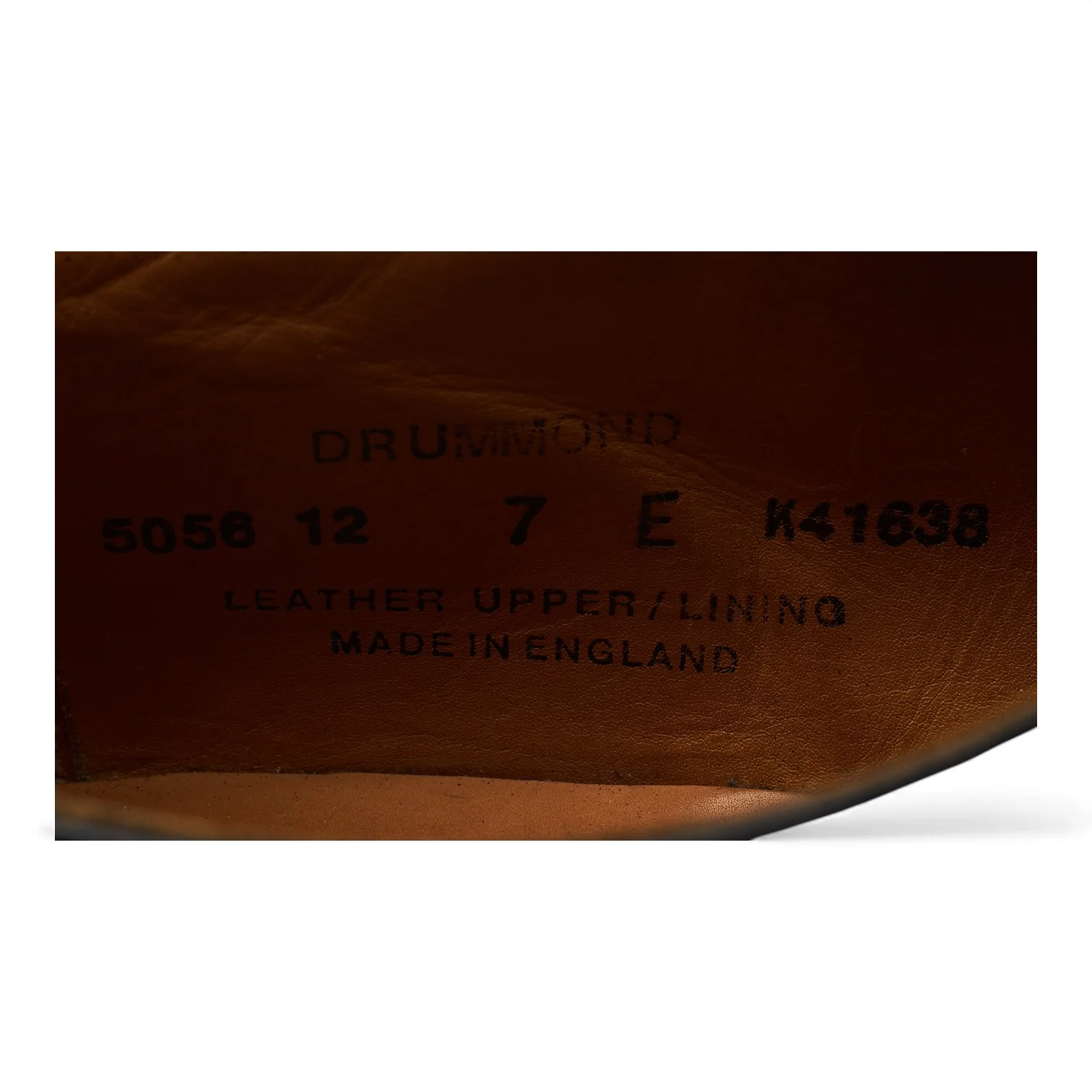 'Drummond' Black Leather Oxford Brogues UK 7 E - Image 7