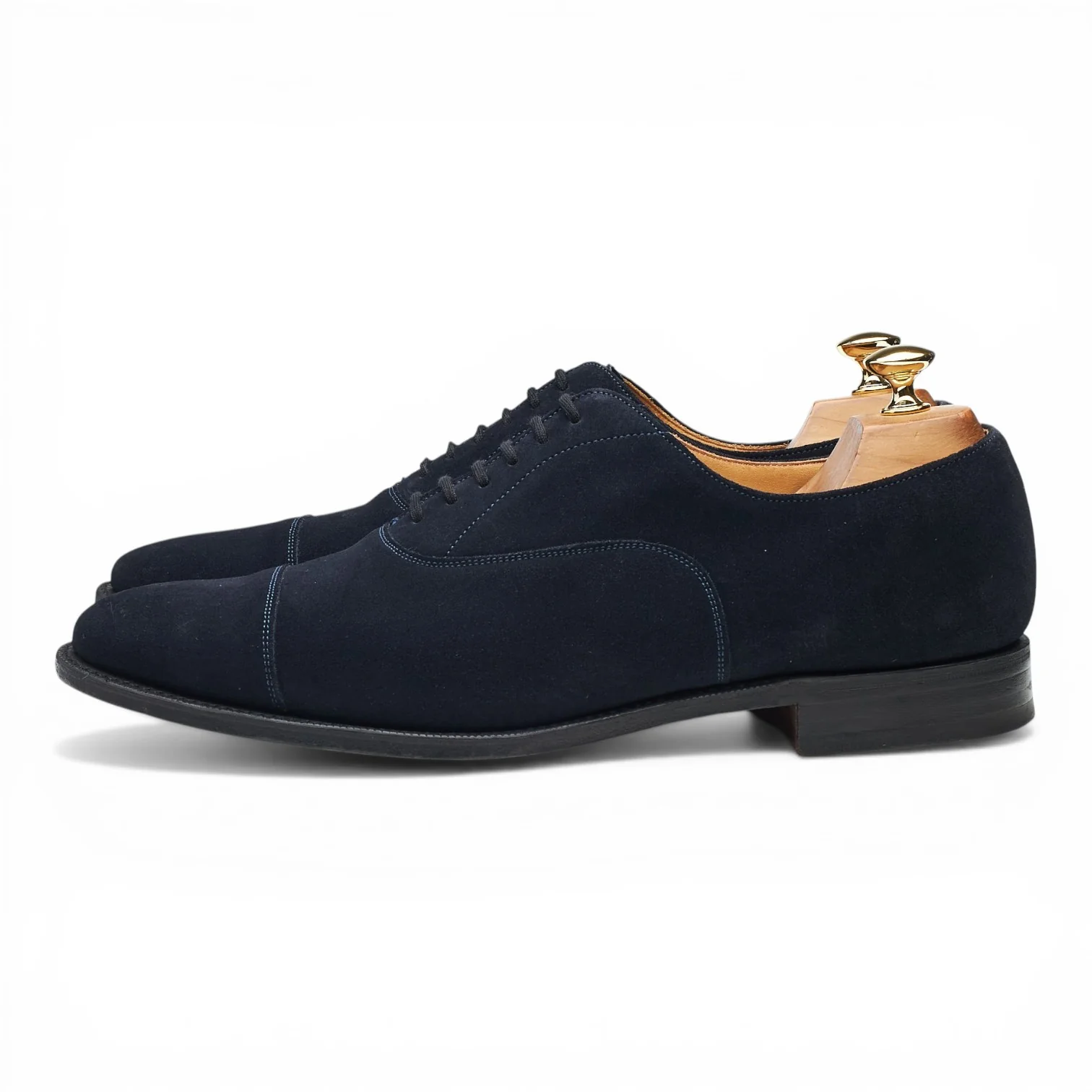 'Dubai' Navy Blue Suede Oxford UK 9 F - Image 3