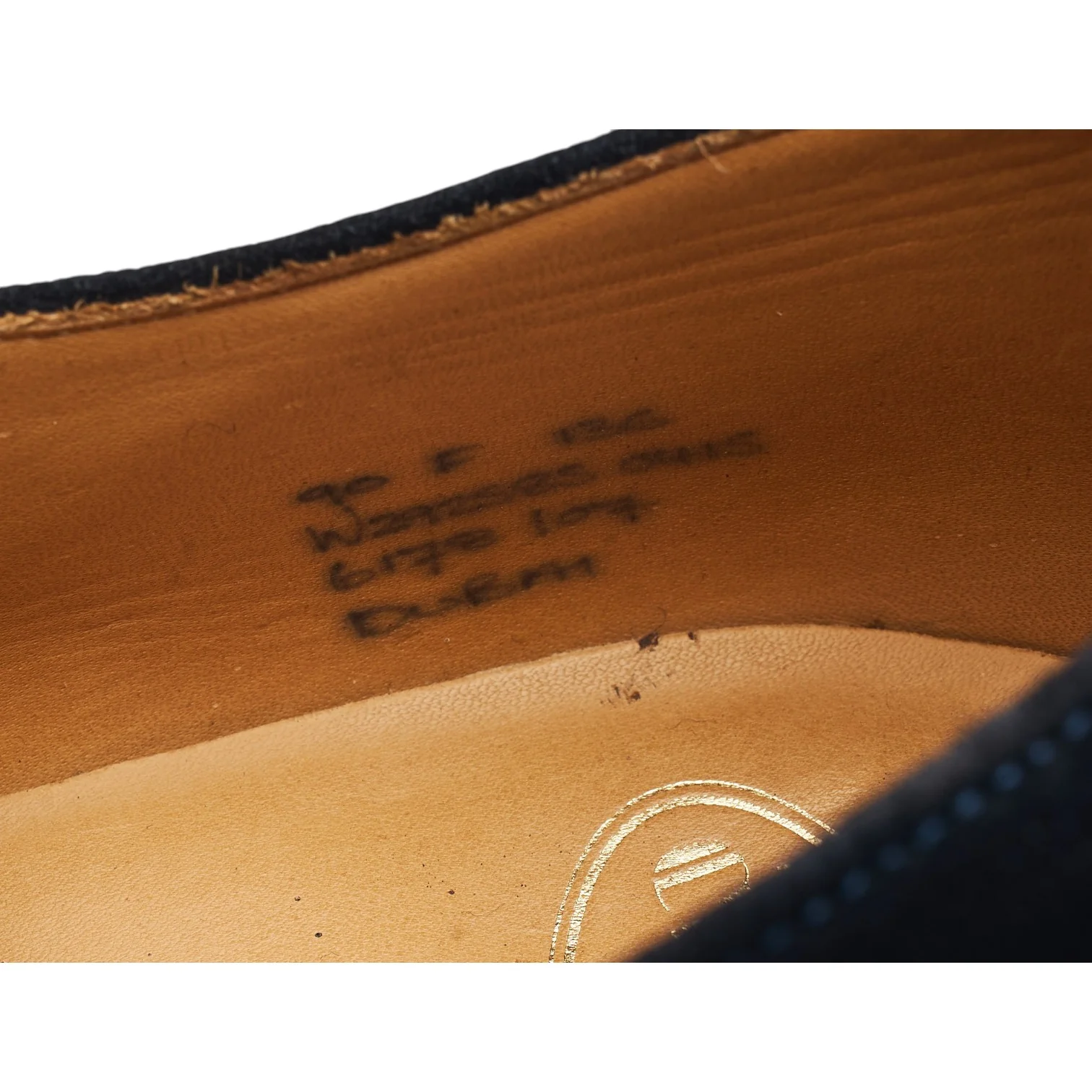 'Dubai' Navy Blue Suede Oxford UK 9 F - Image 7