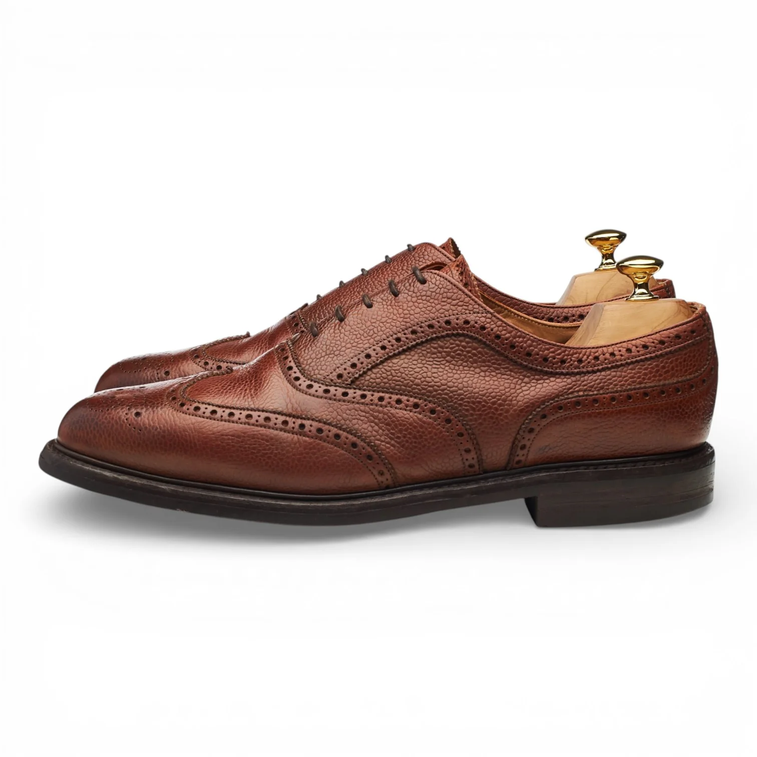Ducker & Son Tan Brown Grain Leather Oxford Brogues UK 11.5 F - Image 3