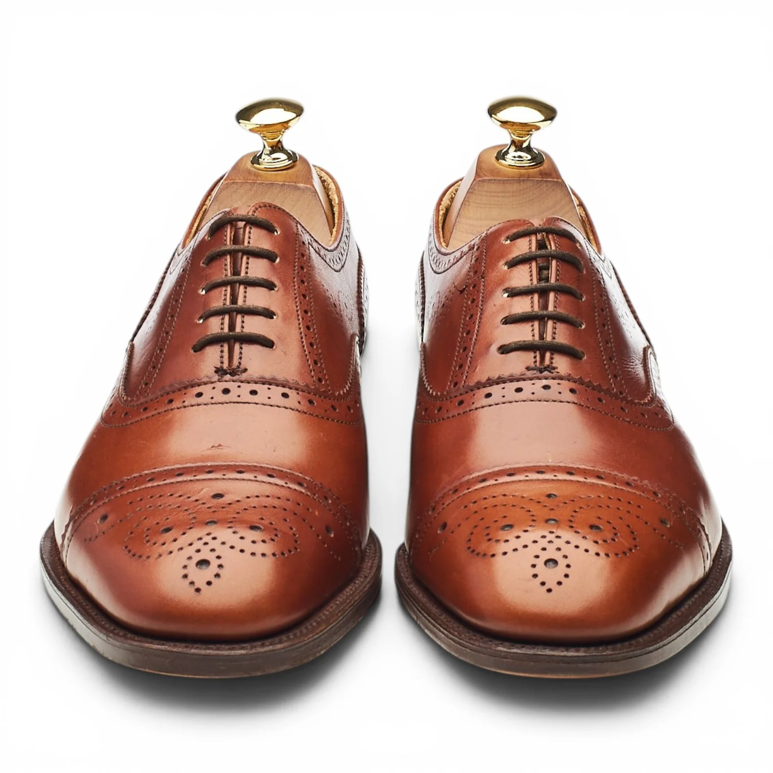 Ducker & Son 'Windsor' Brown Leather Oxford Brogues UK 6 EE - Image 2