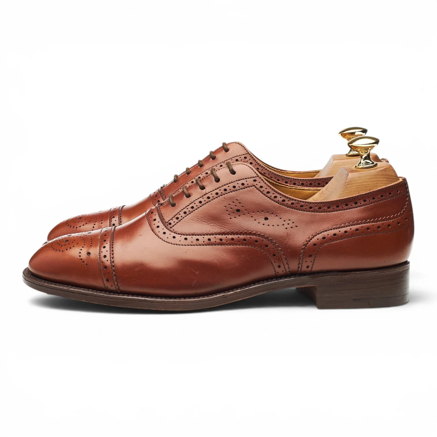 Ducker & Son 'Windsor' Brown Leather Oxford Brogues UK 6 EE - Image 3