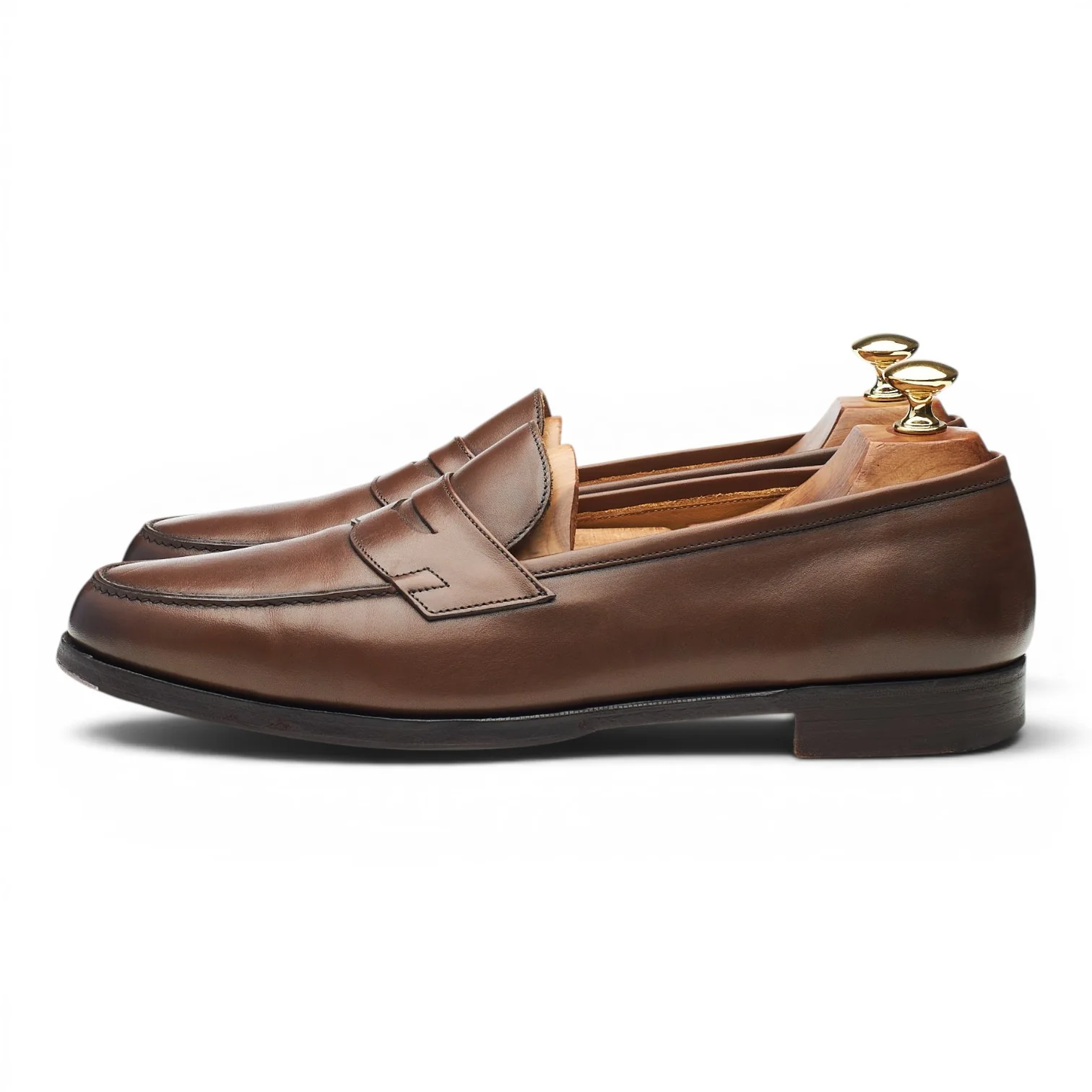 'Duke' Brown Leather Loafers UK 9.5 E - Image 3