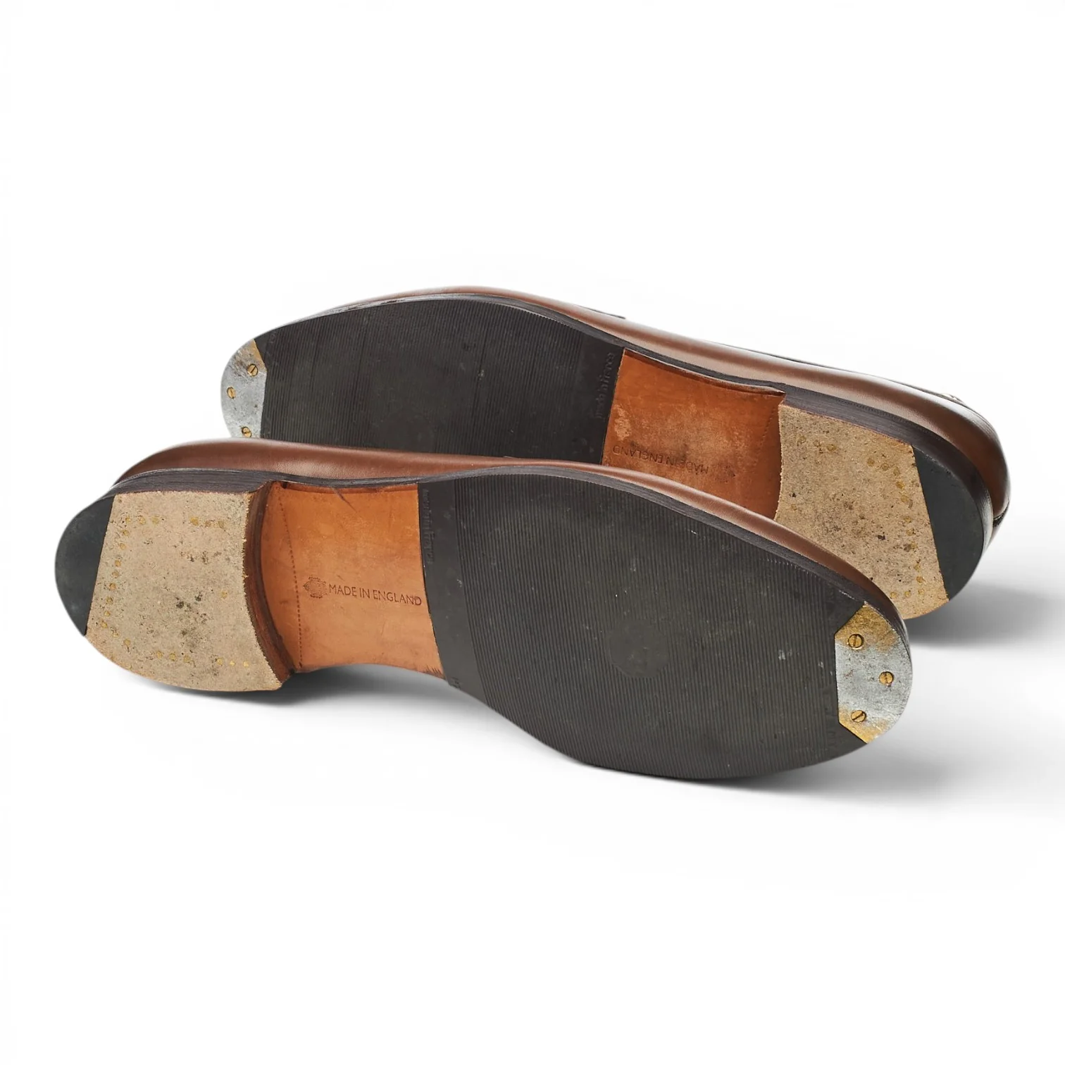 'Duke' Brown Leather Loafers UK 9.5 E - Image 5