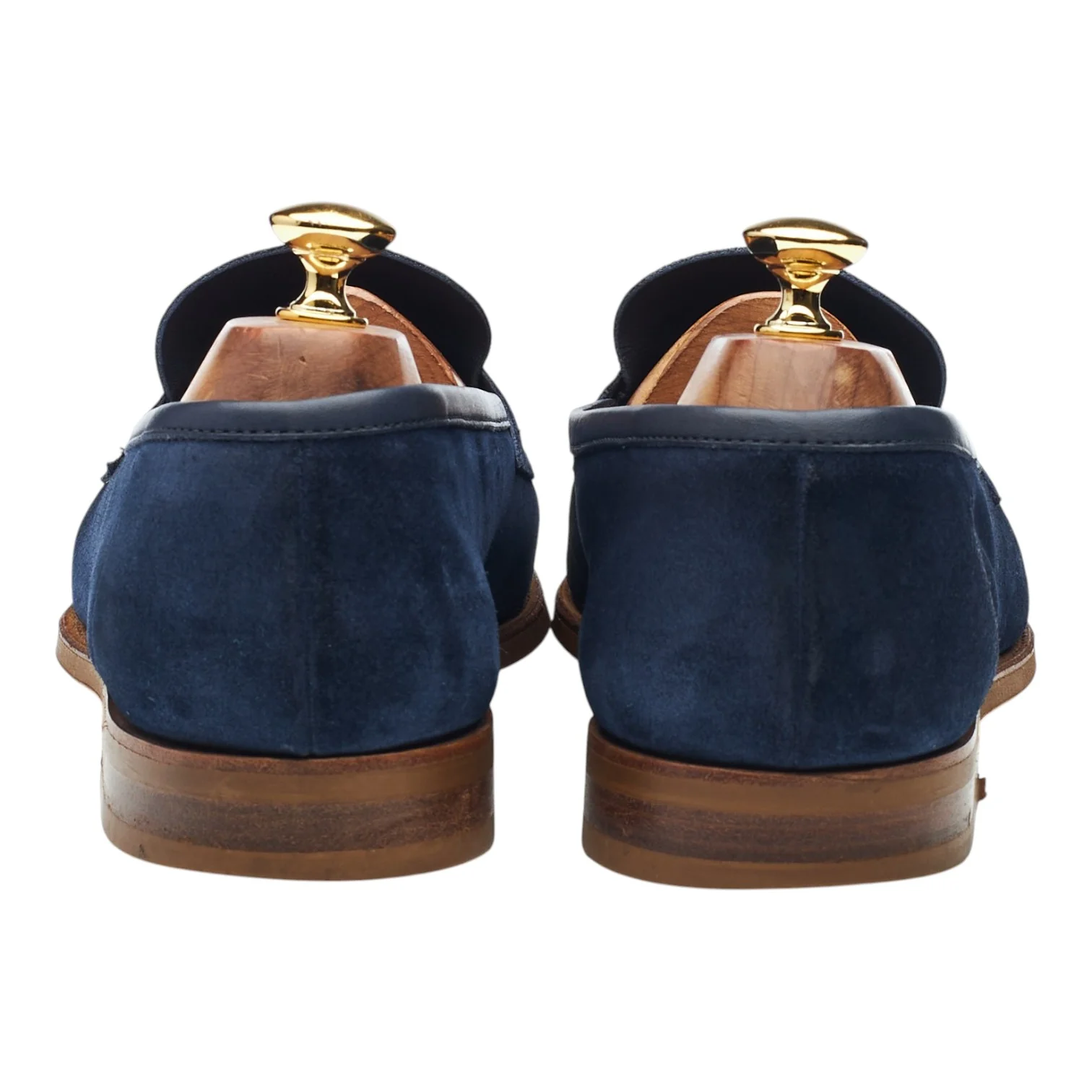 'Duke' Navy Blue Suede Loafers UK 9.5 E - Image 4