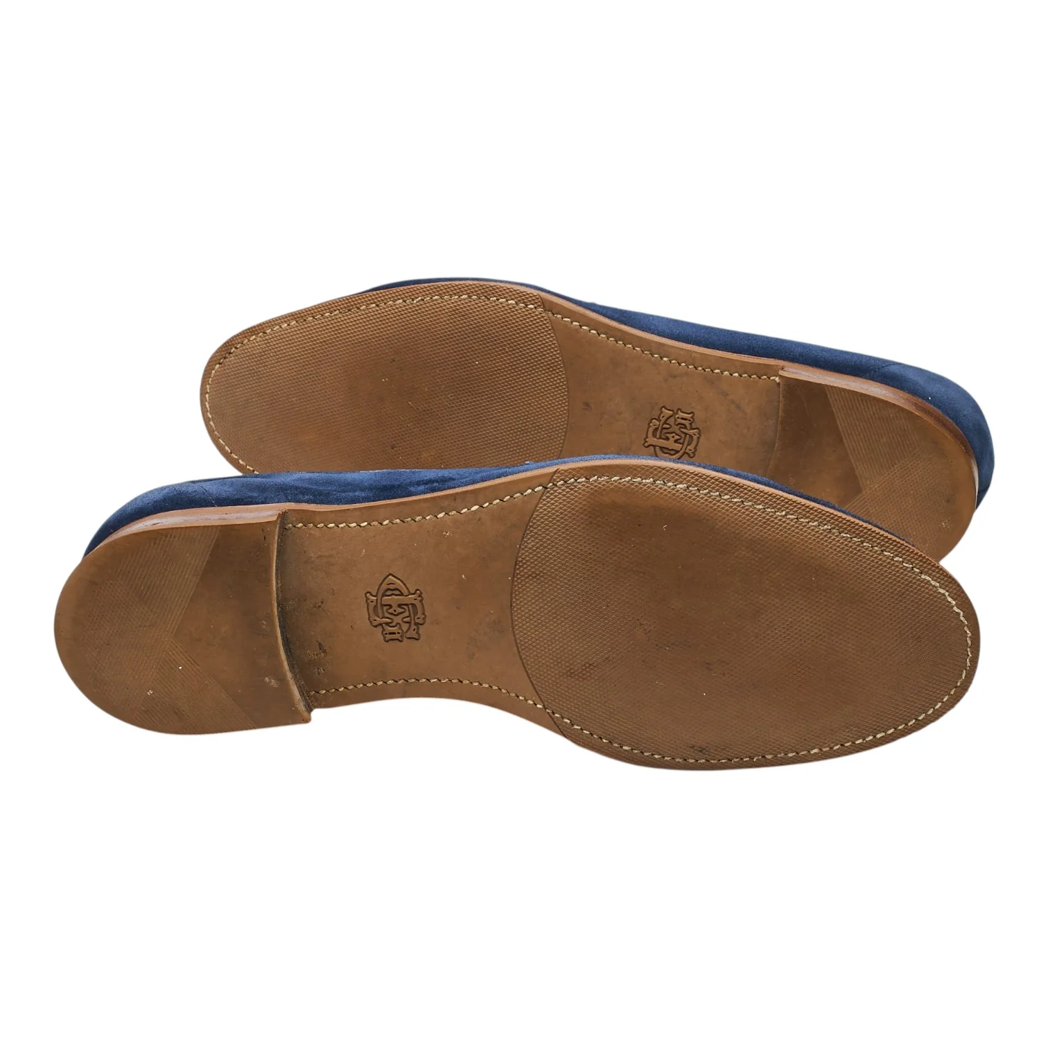 'Duke' Navy Blue Suede Loafers UK 9.5 E - Image 5
