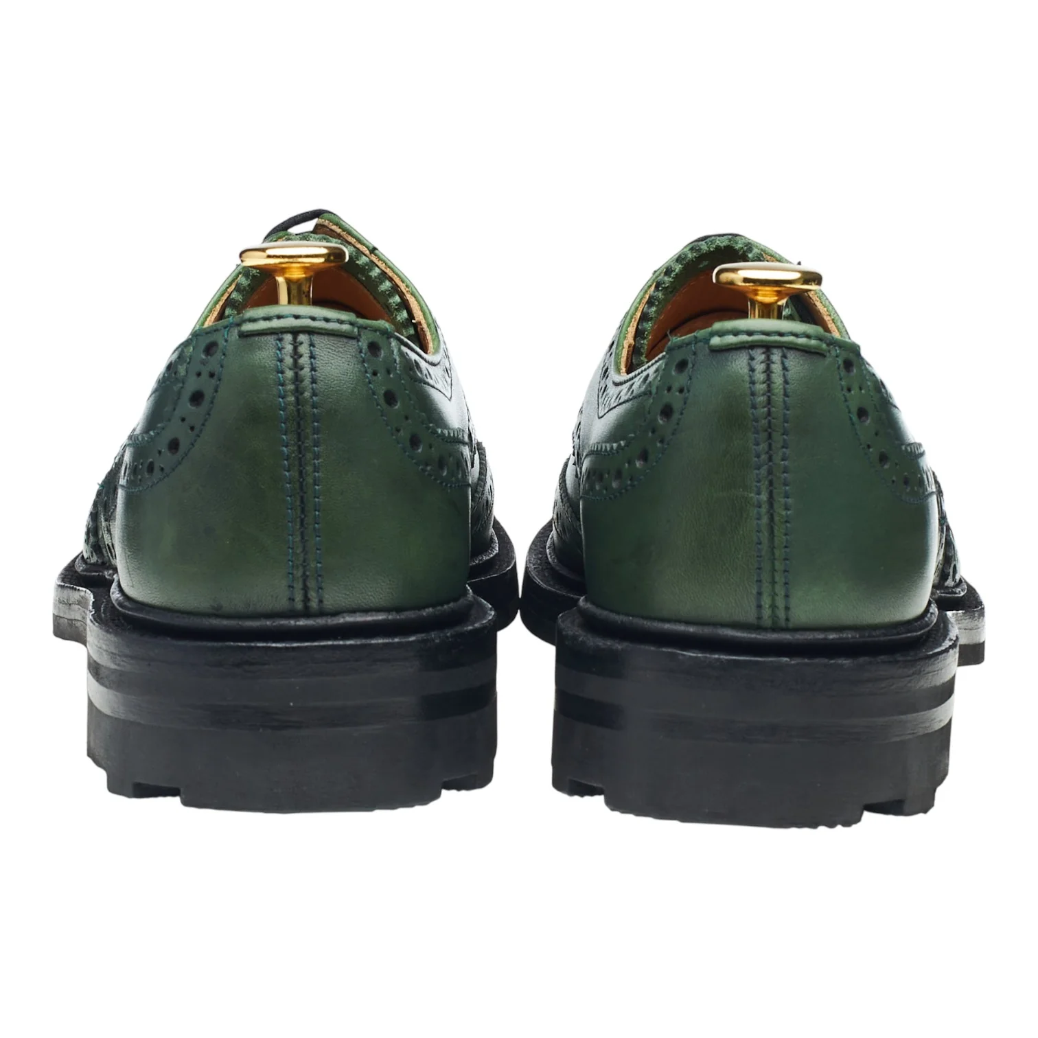 'Durham' Green Leather Derby Brogues UK 6 - Image 4