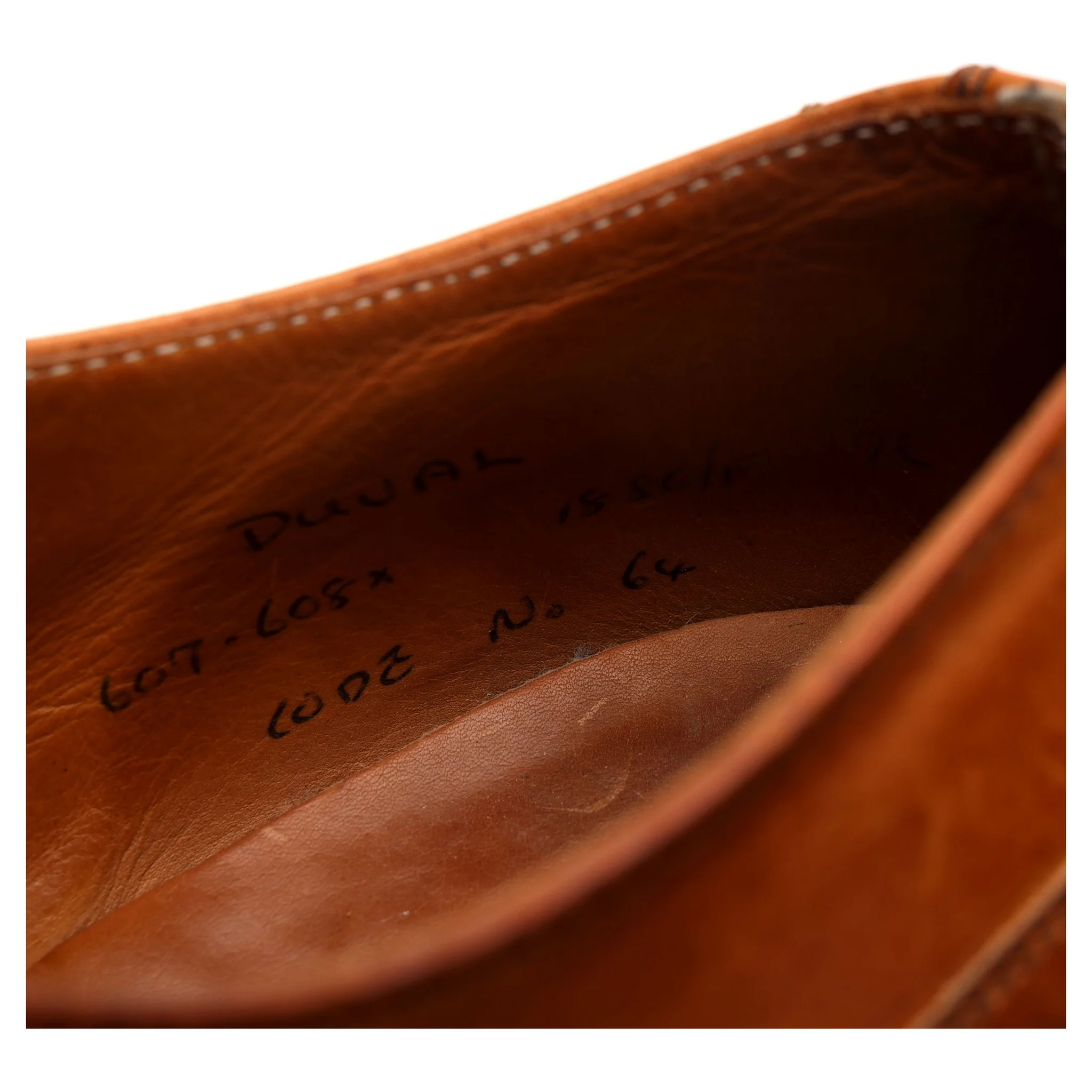 'Duval' Tan Brown Leather Split Toe Derby UK 7.5 F - Image 13