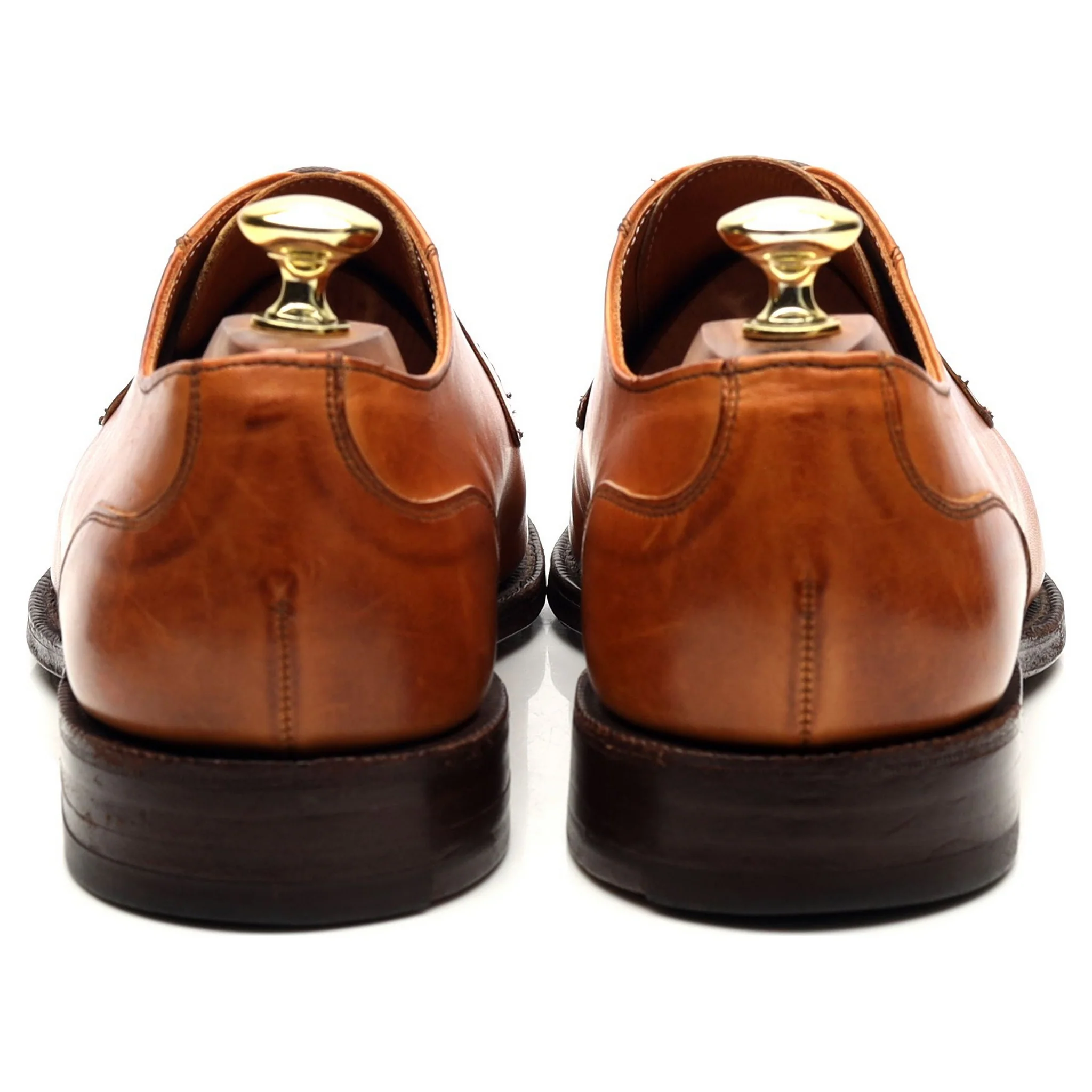 'Duval' Tan Brown Leather Split Toe Derby UK 7.5 F - Image 4