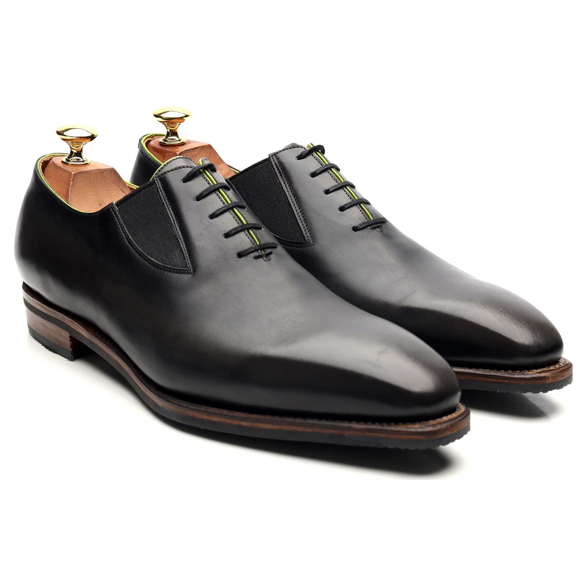 'Easy' Dark Grey Leather Elasticated Oxford UK 9.5 E - Image 7