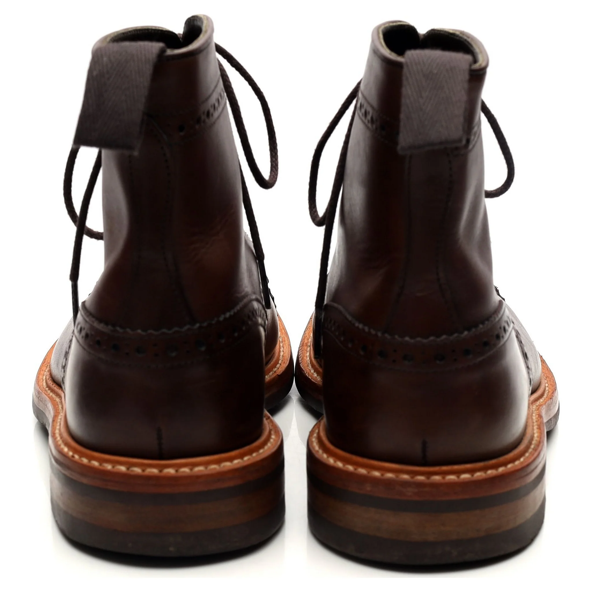 'Eaton' Brown Leather Boots UK 9 - Image 4