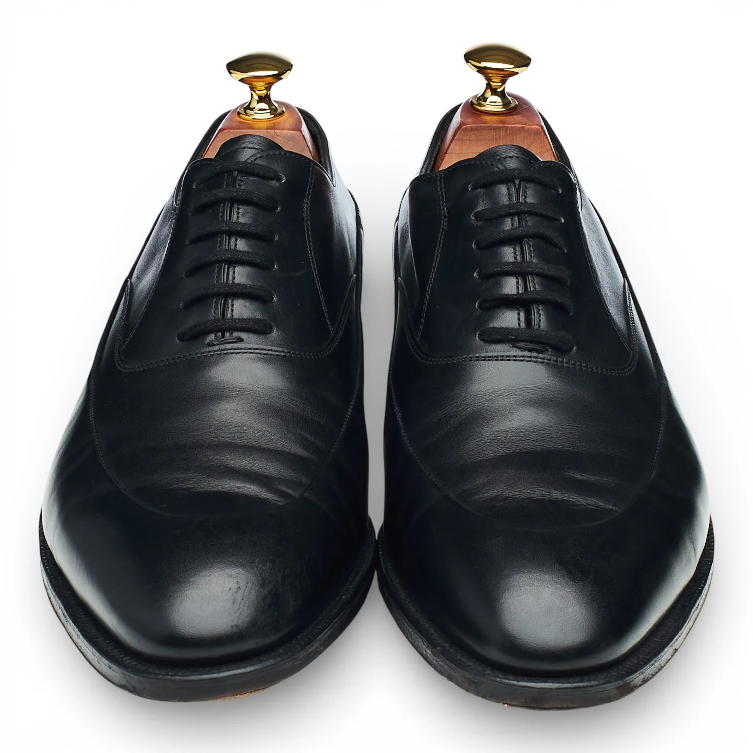 'Edge' Black Leather Oxford UK 9 E - Image 2