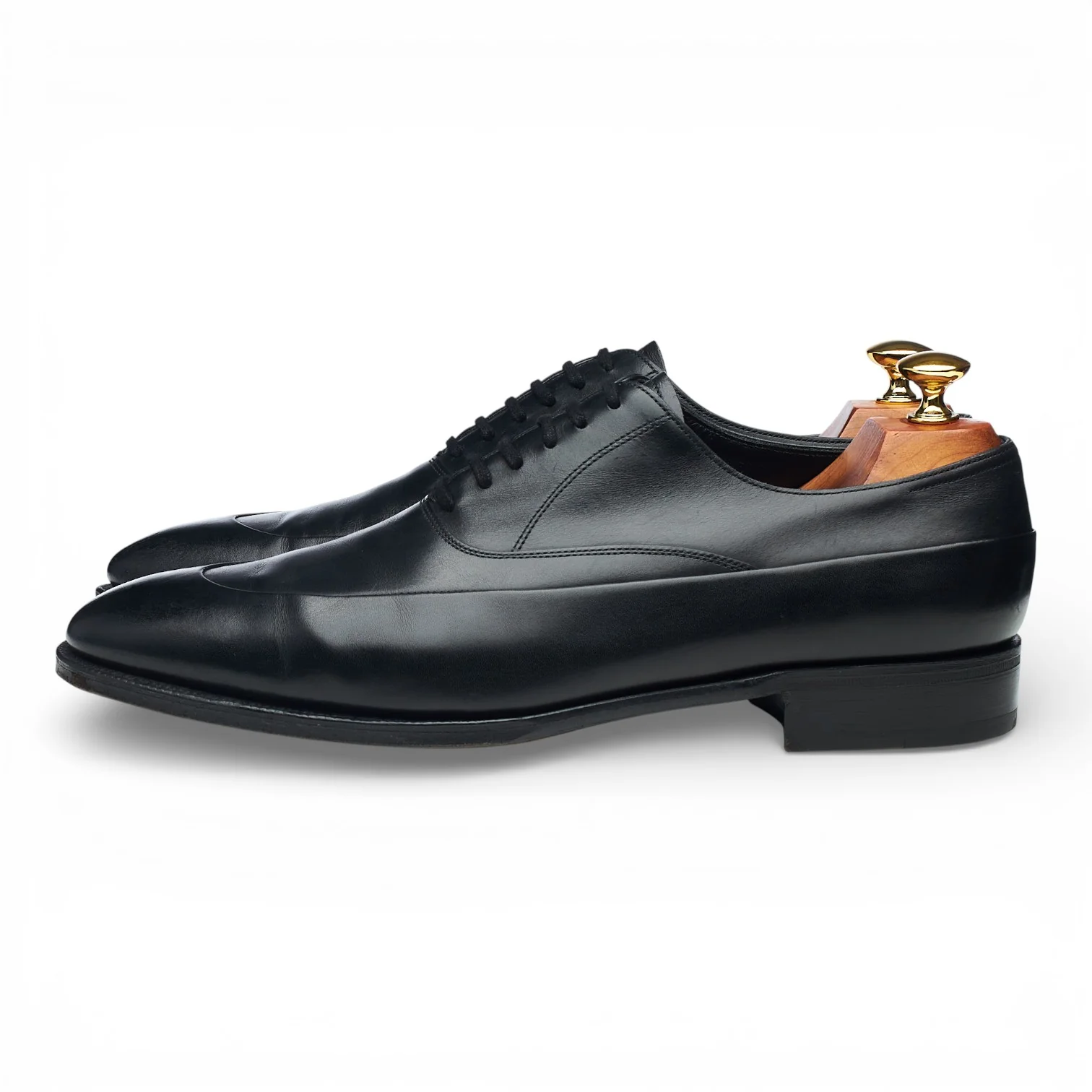 'Edge' Black Leather Oxford UK 9 E - Image 3