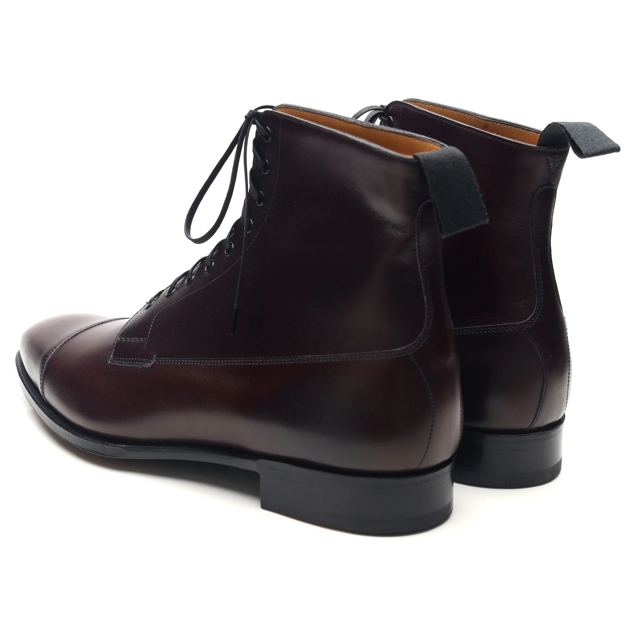 'Albion' Burgundy Leather Boots UK 8 E - Image 3