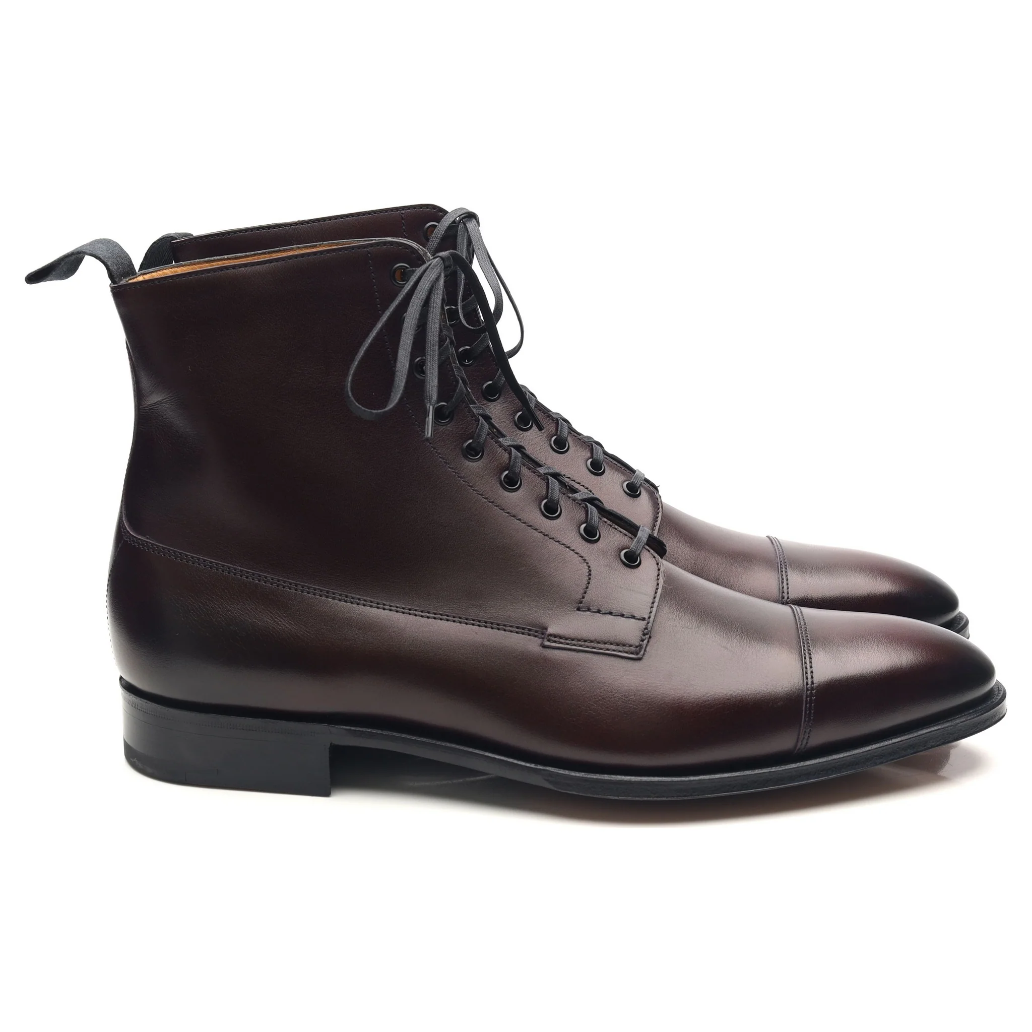 'Albion' Burgundy Leather Boots UK 8 E - Image 6